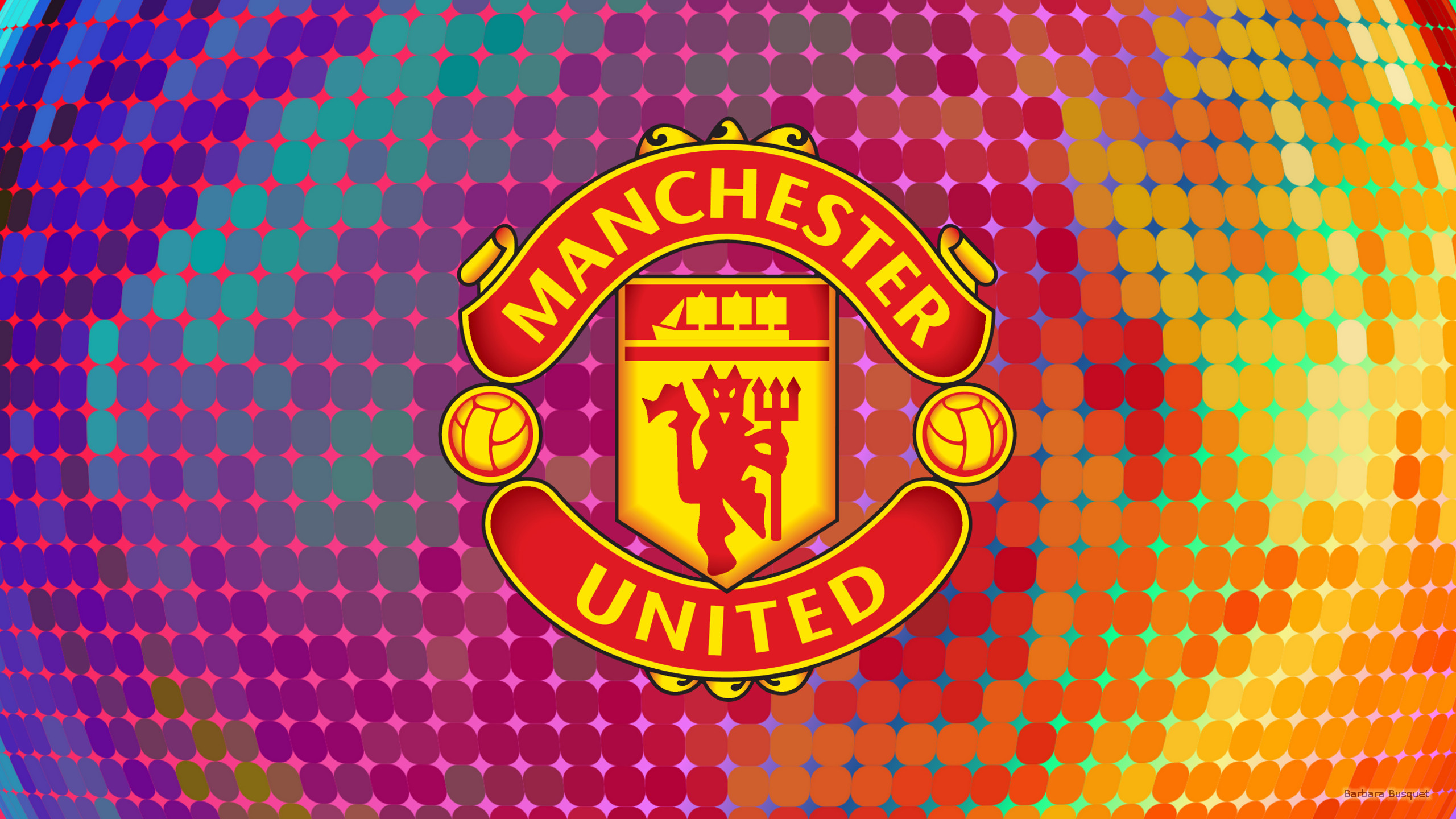 Emblem Logo Manchester United F C Soccer Wallpaper Resolution 2560x1440 Id Wallha Com
