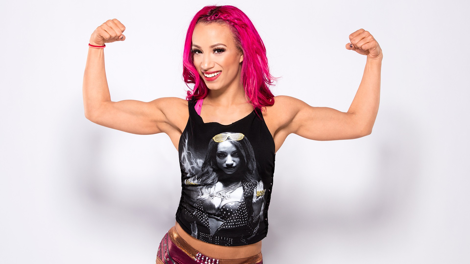 Pink Hair Sasha Banks Wwe Woman Wrestler 1920x1080
