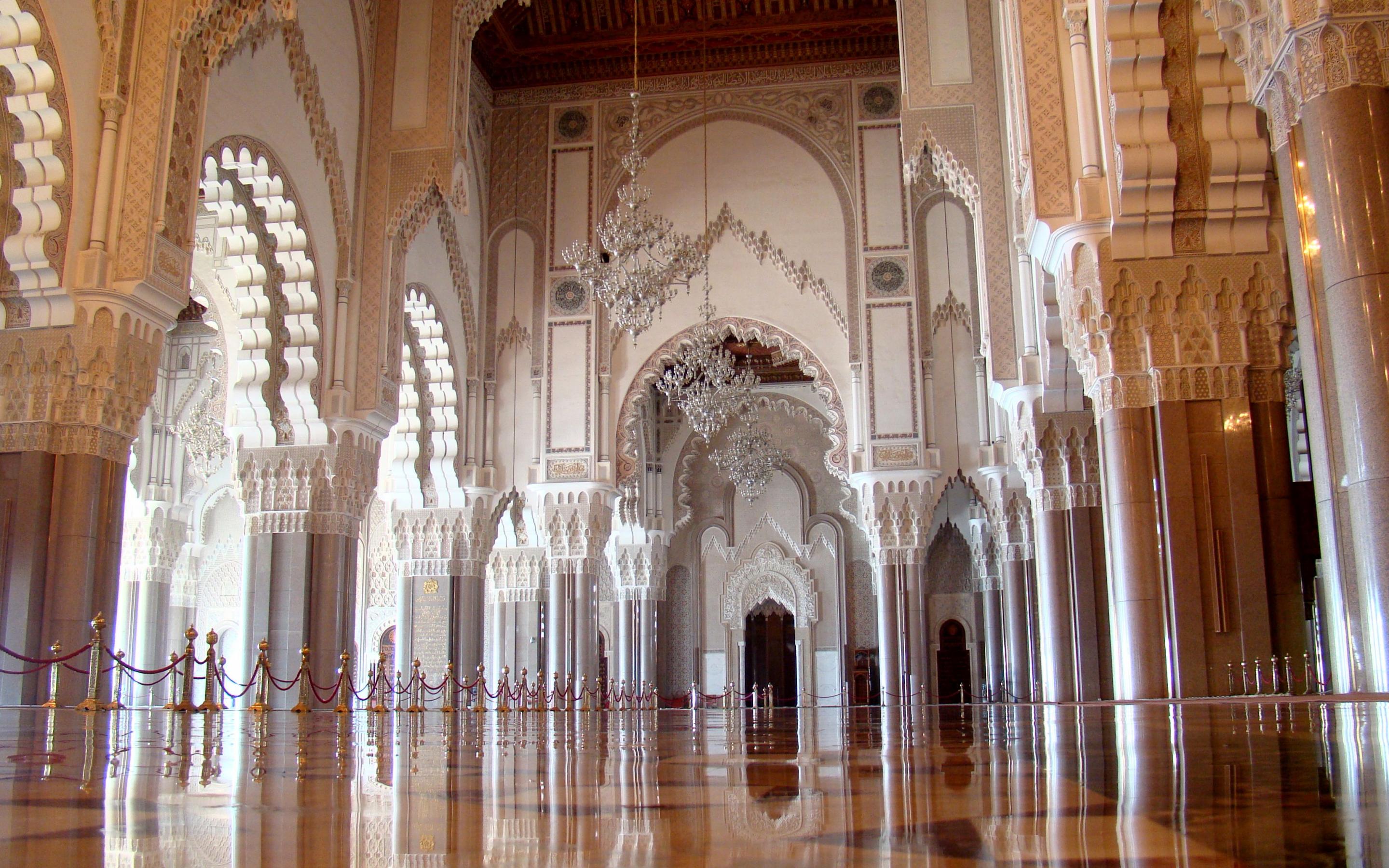 Architecture Floor Interior Mosque Reflection 2880x1800