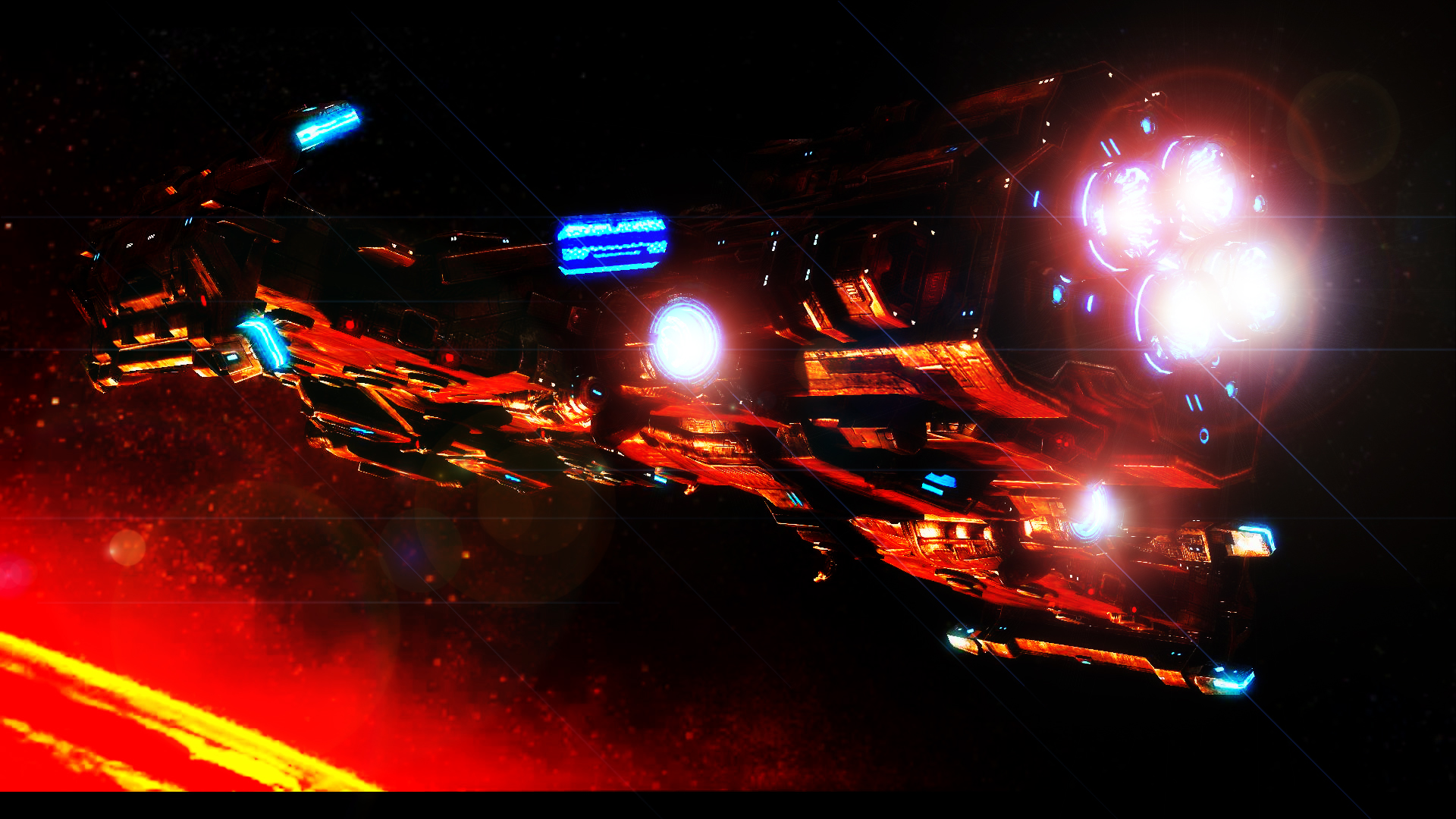 Battleship Hiperion Planet Sci Fi Space Star Craft Ll Starcraft Ii Video Game 1920x1080