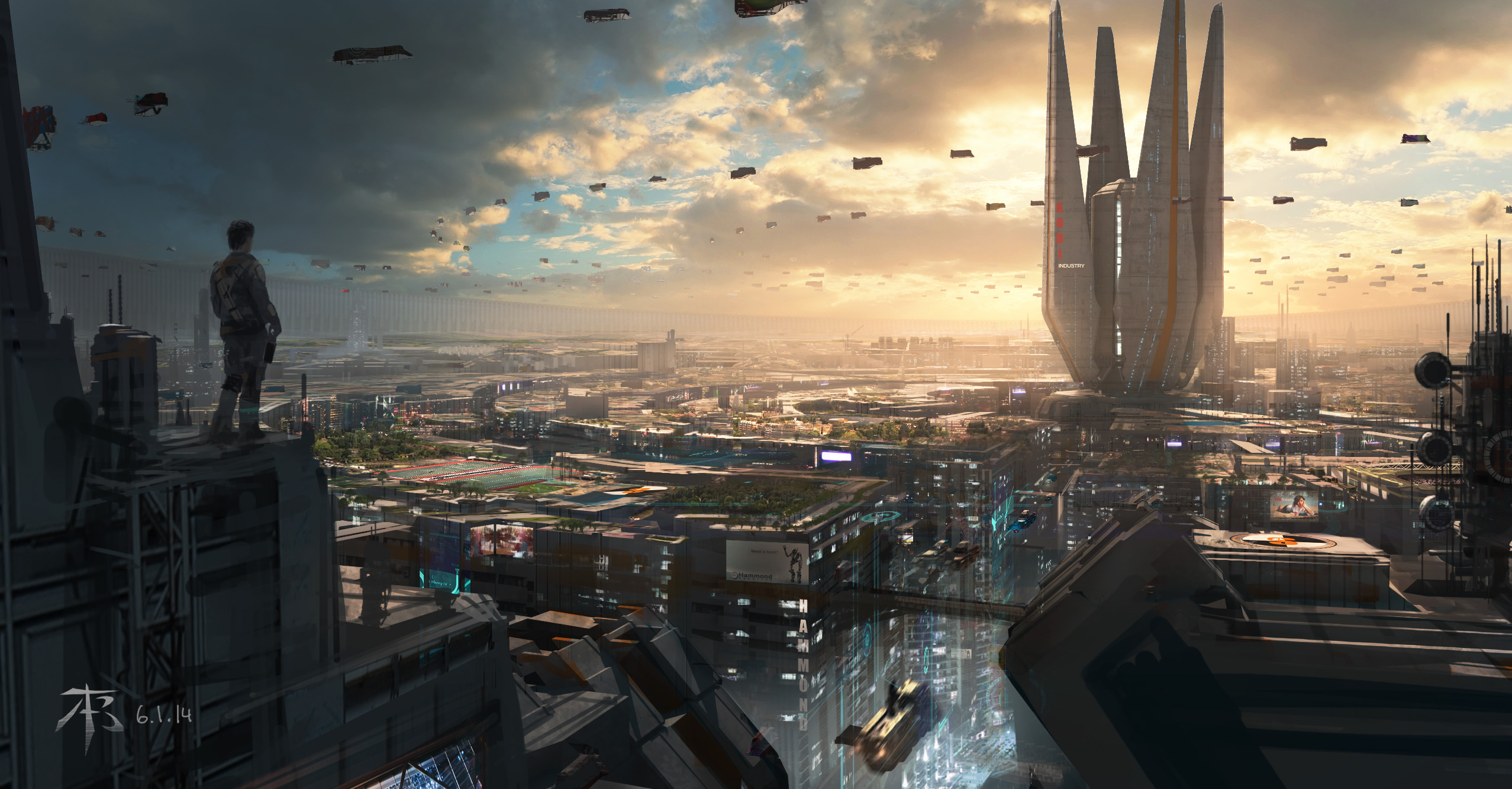 Building City Cityscape Futuristic Titanfall 2 2555x1333