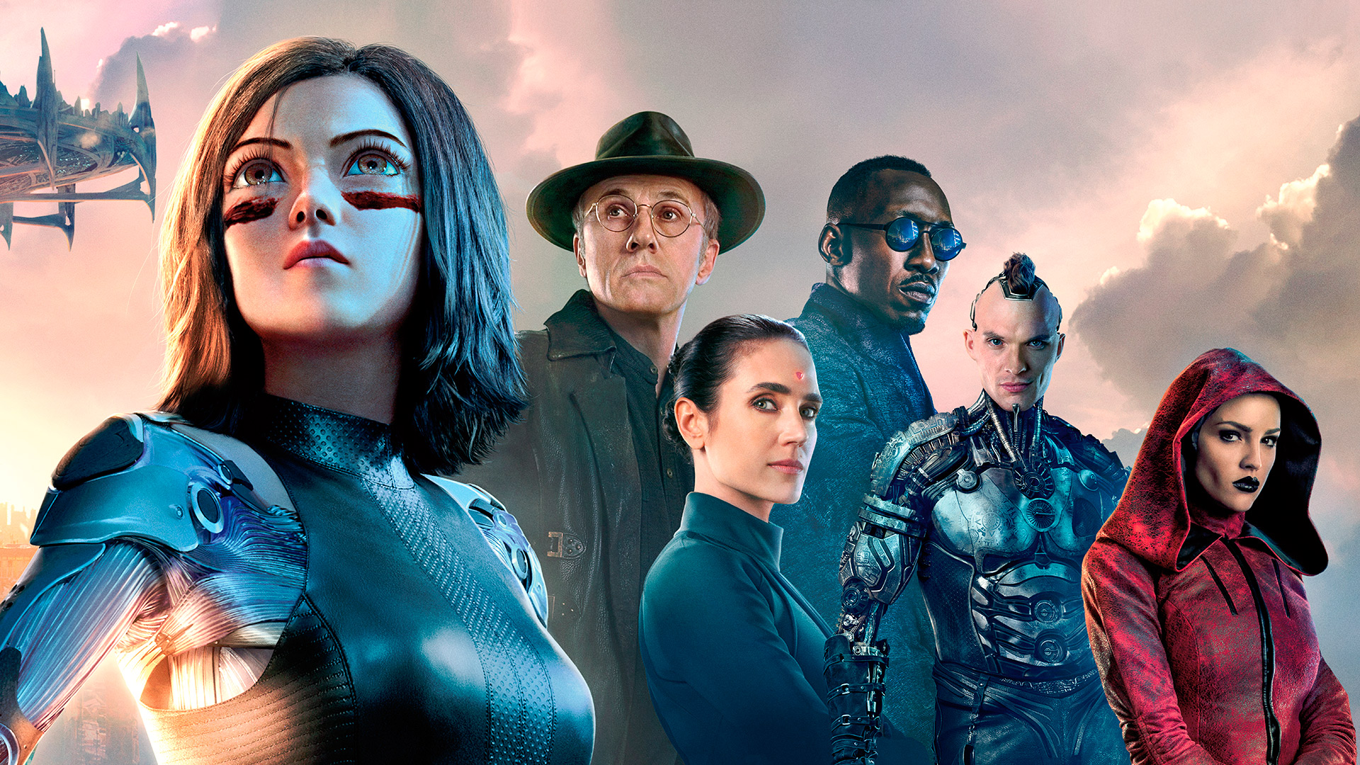 Alita Alita Battle Angel Alita Battle Angel Christoph Waltz Ed Skrein Eiza Gonzalez Jennifer Connell 1920x1080