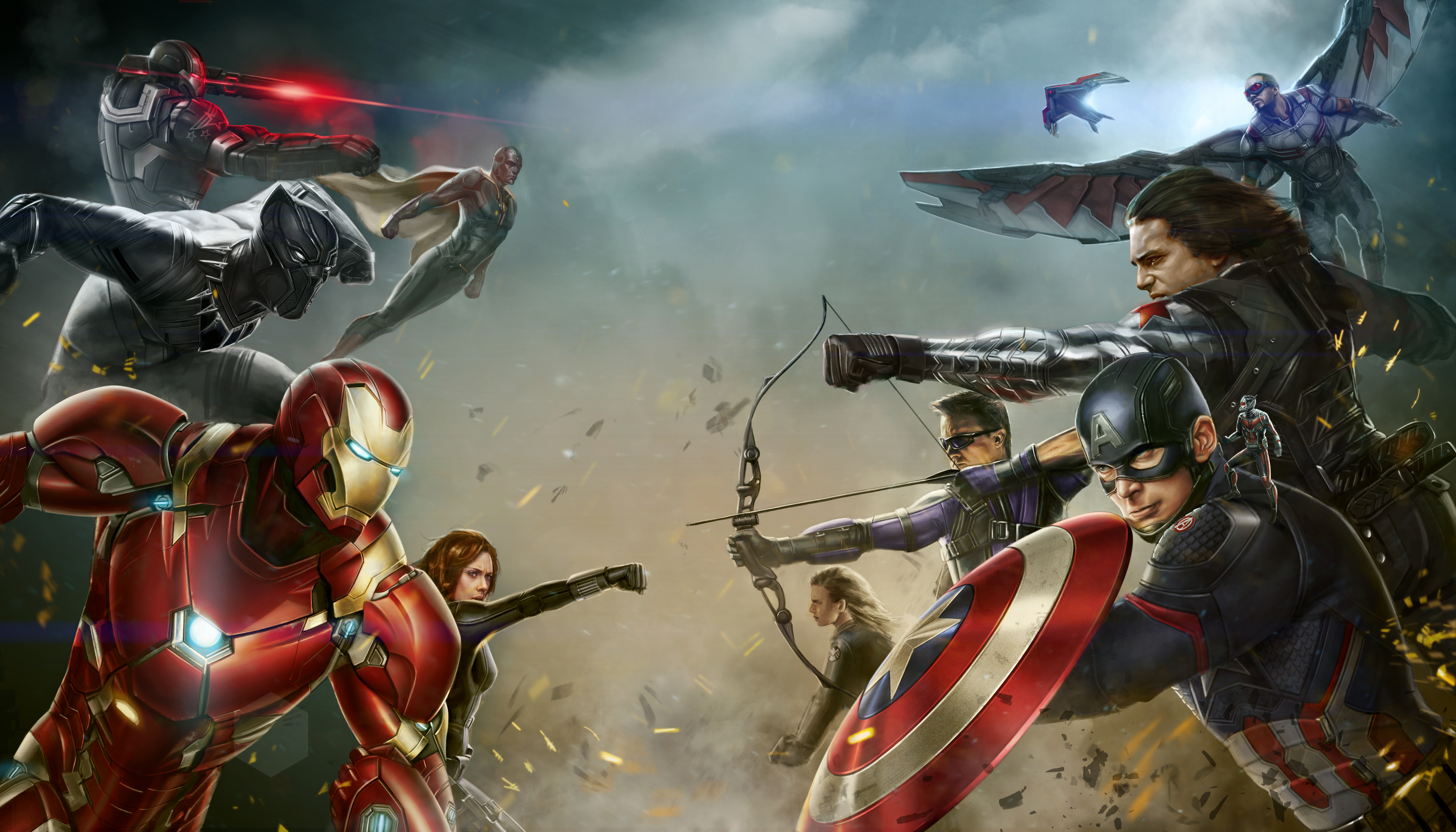 Ant Man Black Panther Marvel Comics Black Widow Captain America Captain America Civil War Falcon Mar 7777x4444