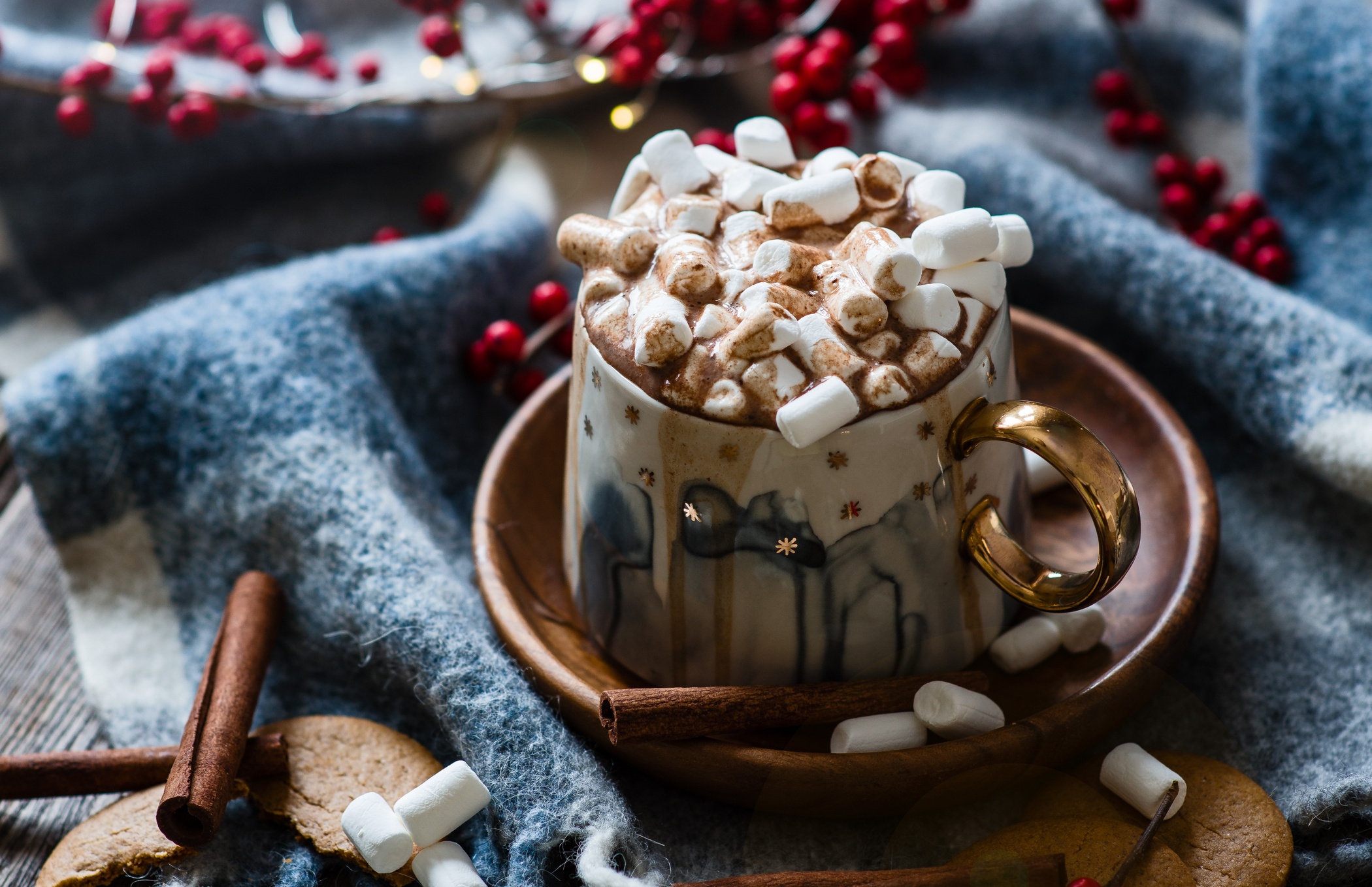 Cup Hot Chocolate Marshmallow Still Life 2100x1358