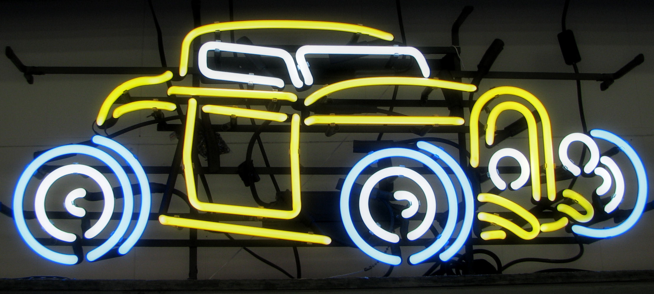 Car Classic Car Neon Neon Sign Sign Vehicle 2220x999