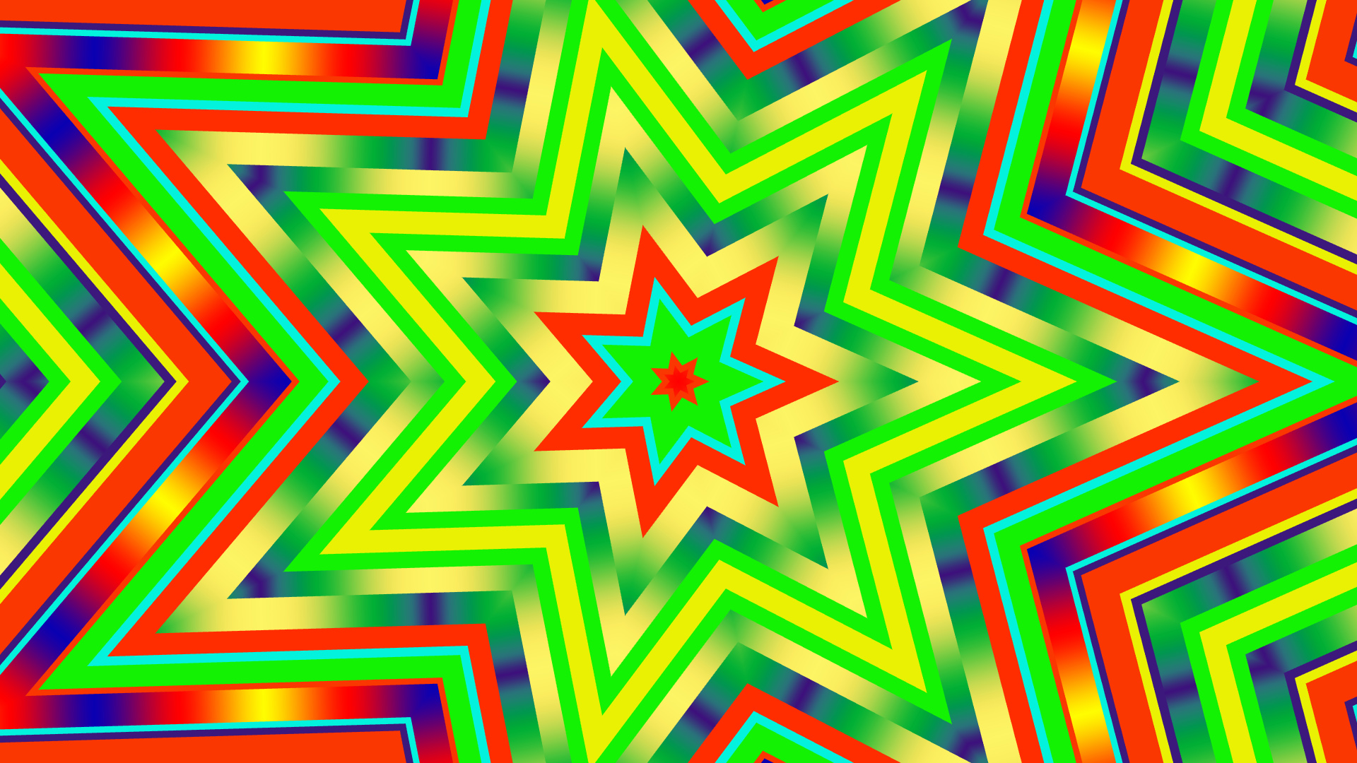 Artistic Colorful Digital Art Gradient Kaleidoscope Shapes 1920x1080