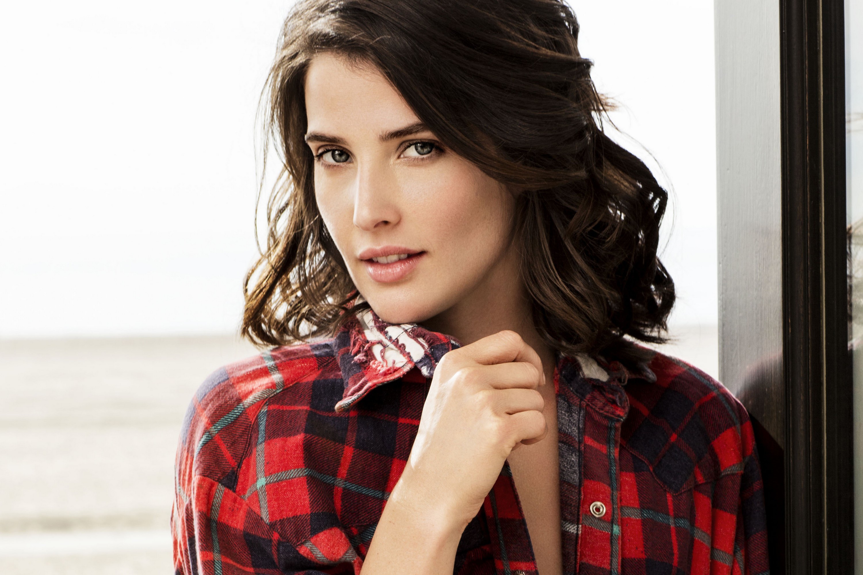Actress Black Hair Blue Eyes Canadian Cobie Smulders Face 3000x2000