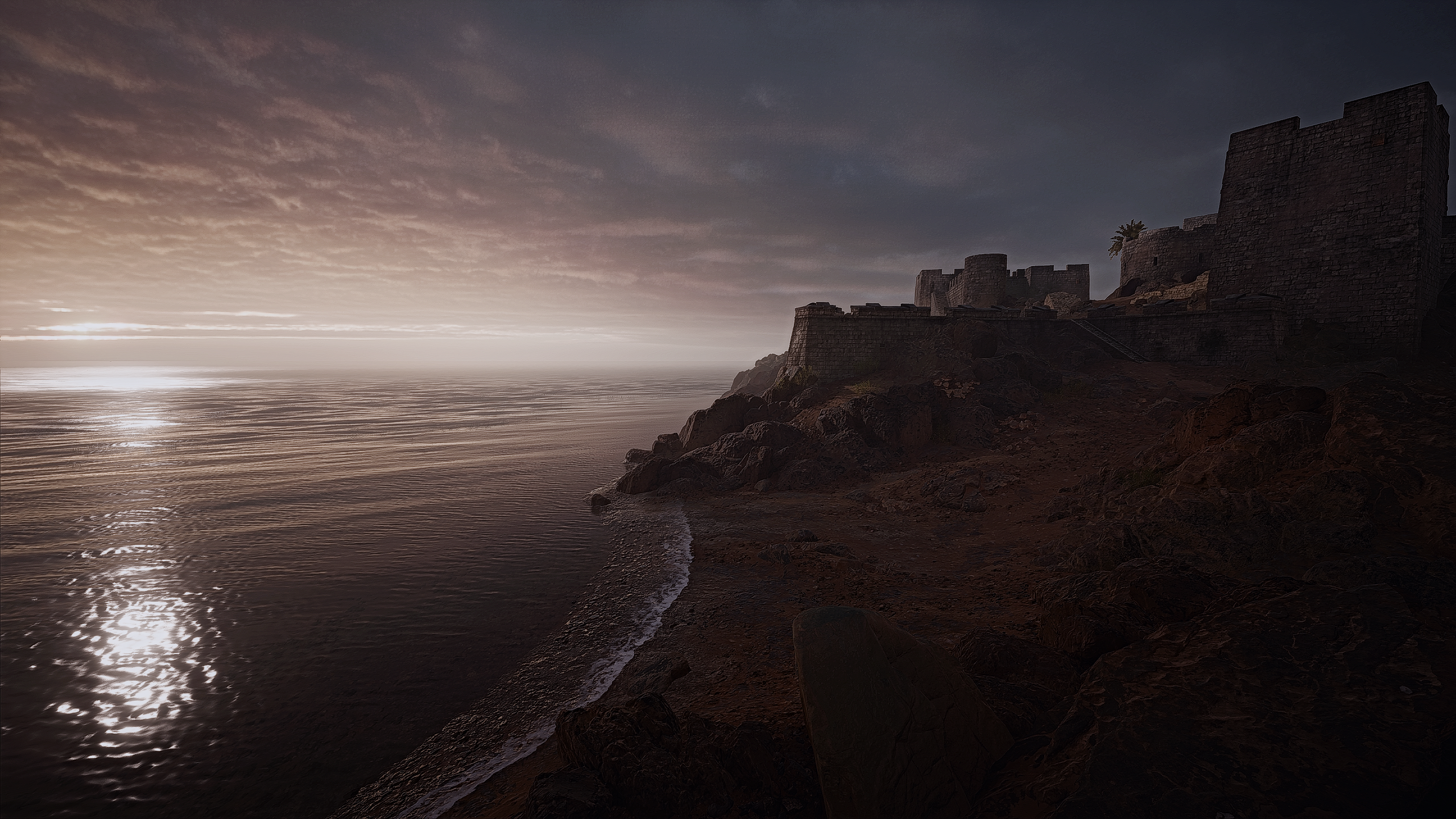 Battlefield 1 Fortress Scenery Sea Sunset 2560x1440