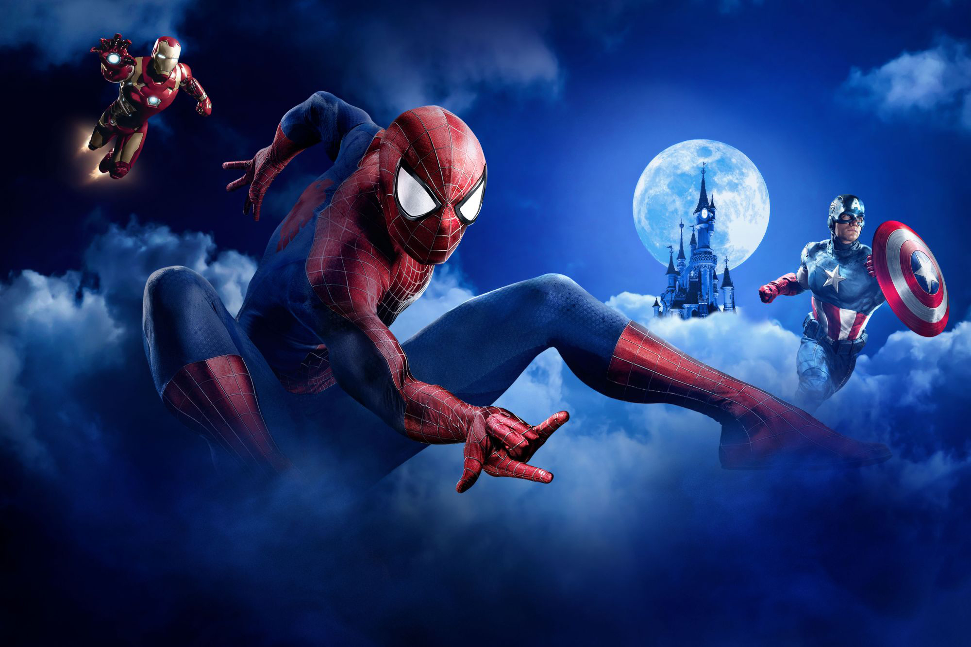 Captain America Iron Man Spider Man 2000x1333