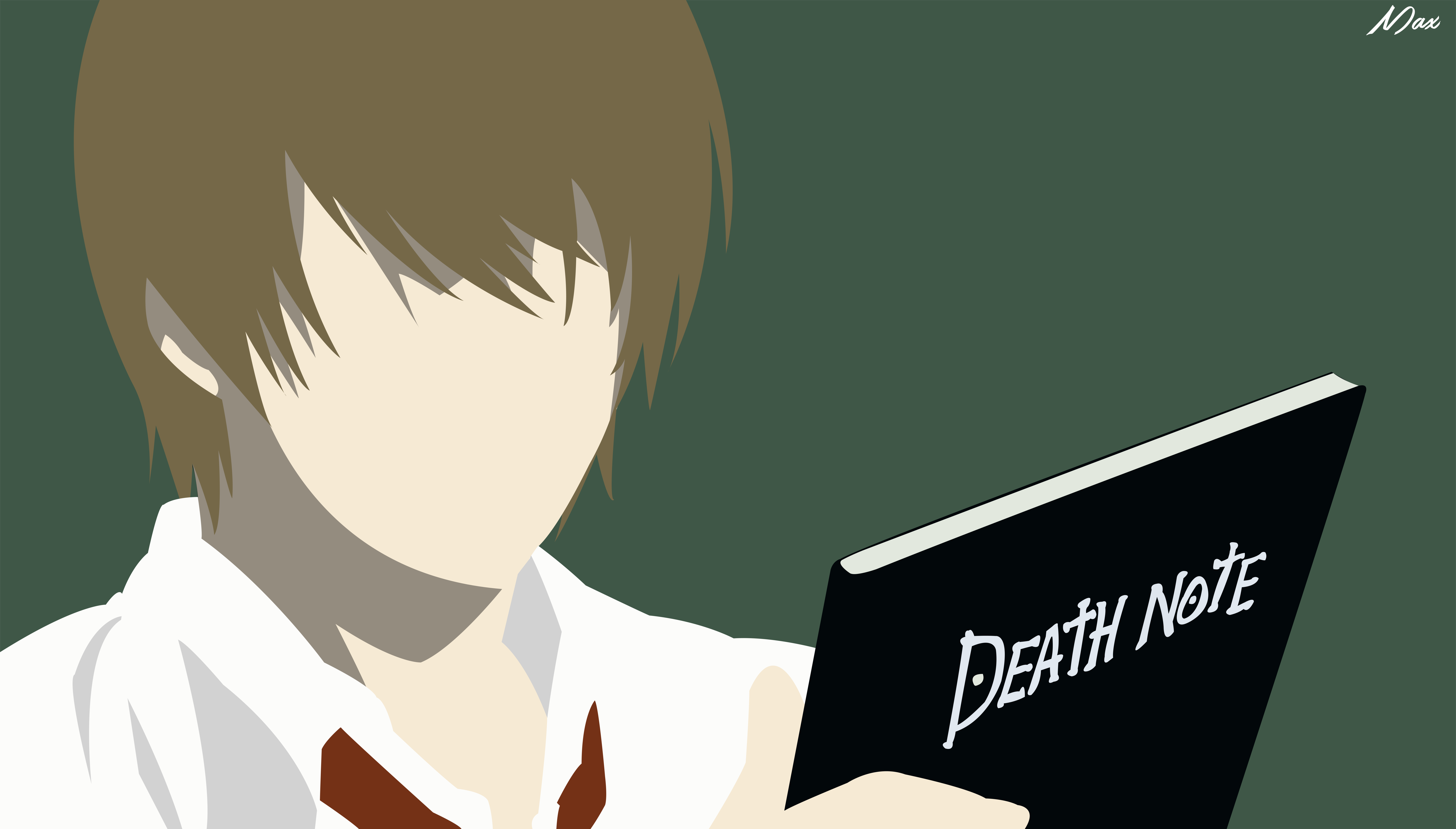 Book Boy Brown Hair Death Note Light Yagami Minimalist 8406x4784
