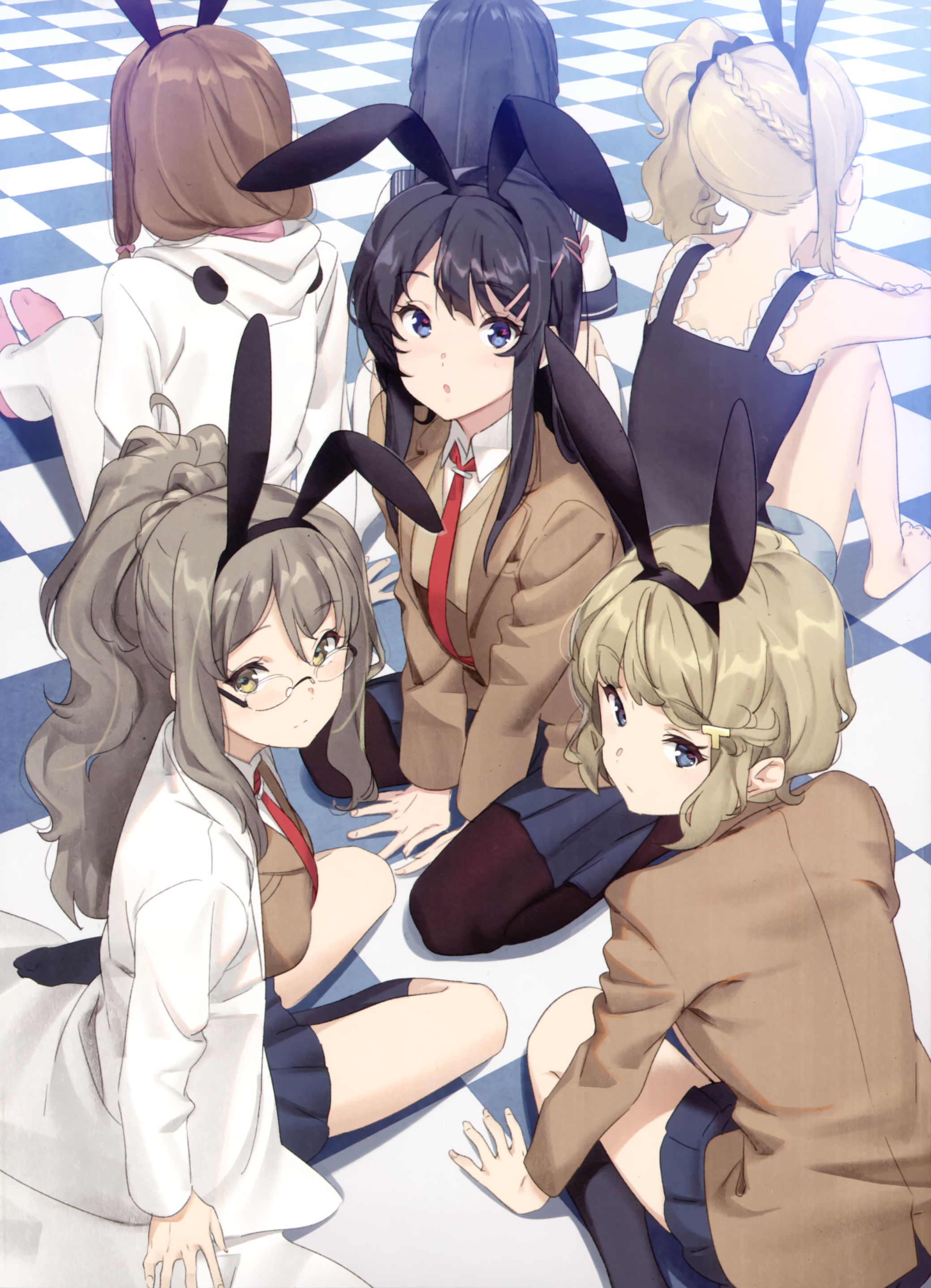 Seishun Buta Yar Wa Bunny Girl Senpai No Yume Wo Minai JK School Uniform Women With Glasses Bunny Ea 2080x2878