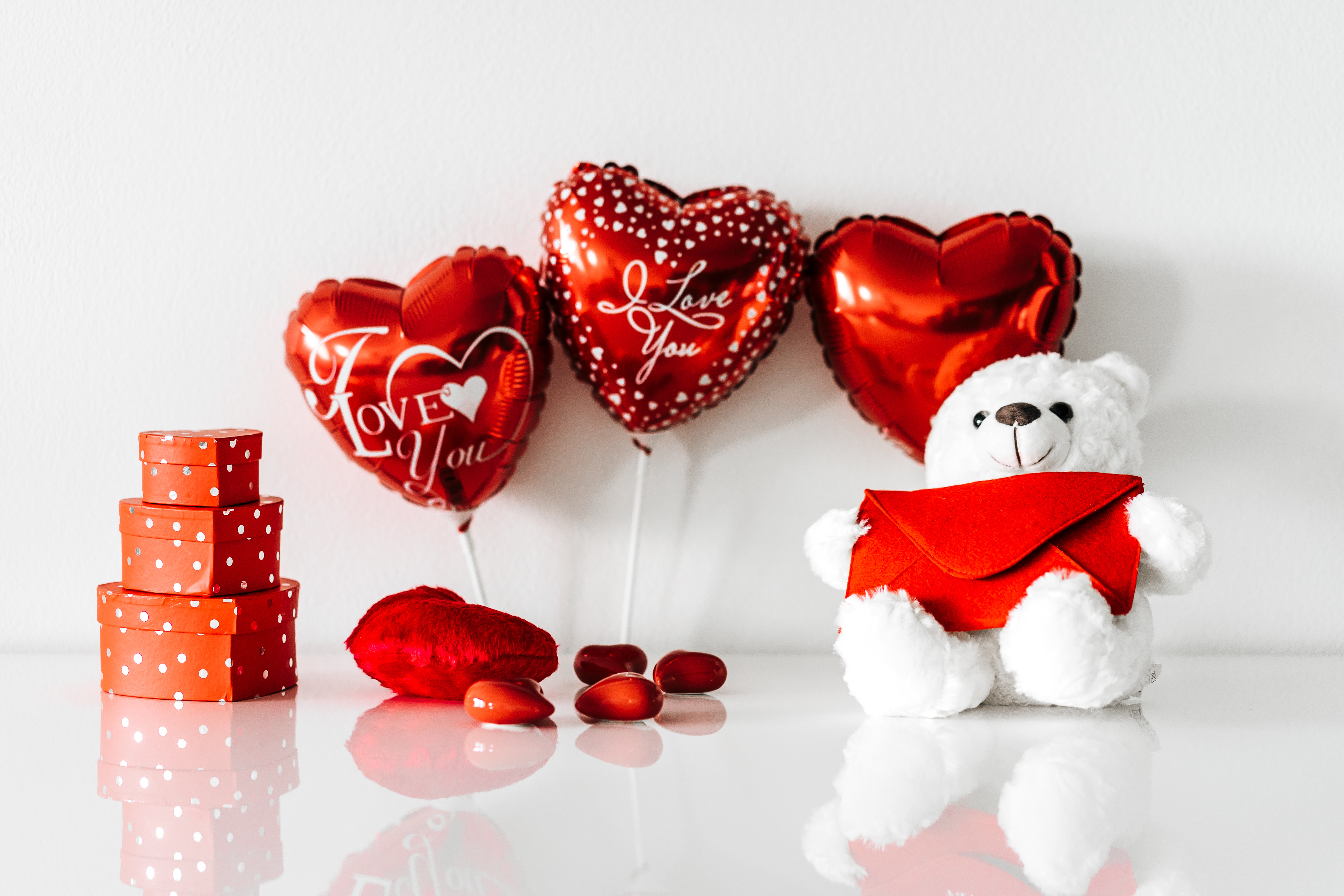 Balloon Gift Heart Love Teddy Bear Valentine 039 S Day 6000x4000