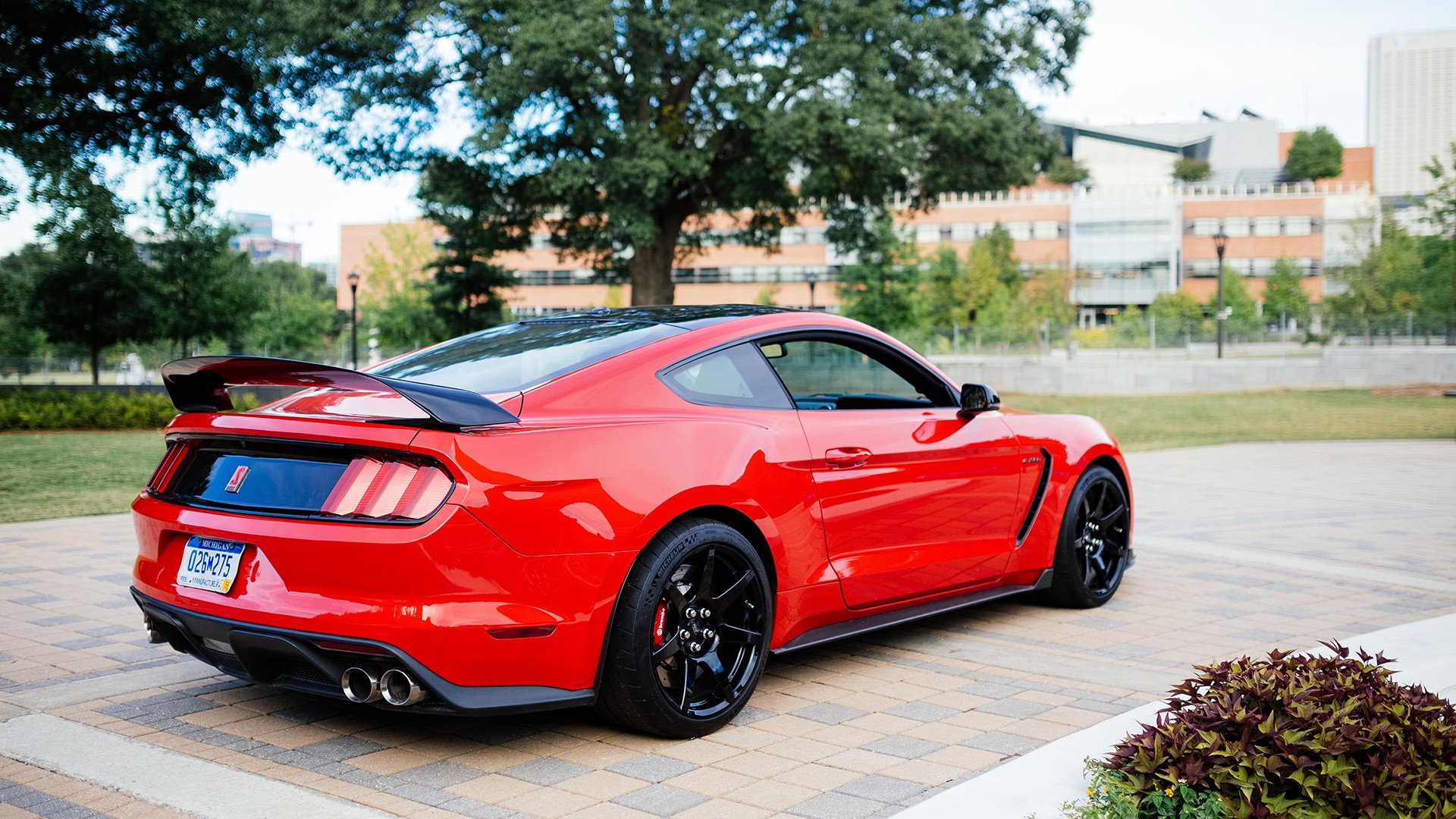 Car Ford Ford Mustang Shelby Gt350 Muscle Car Red Car Sport Car Vehicle 1920x1080