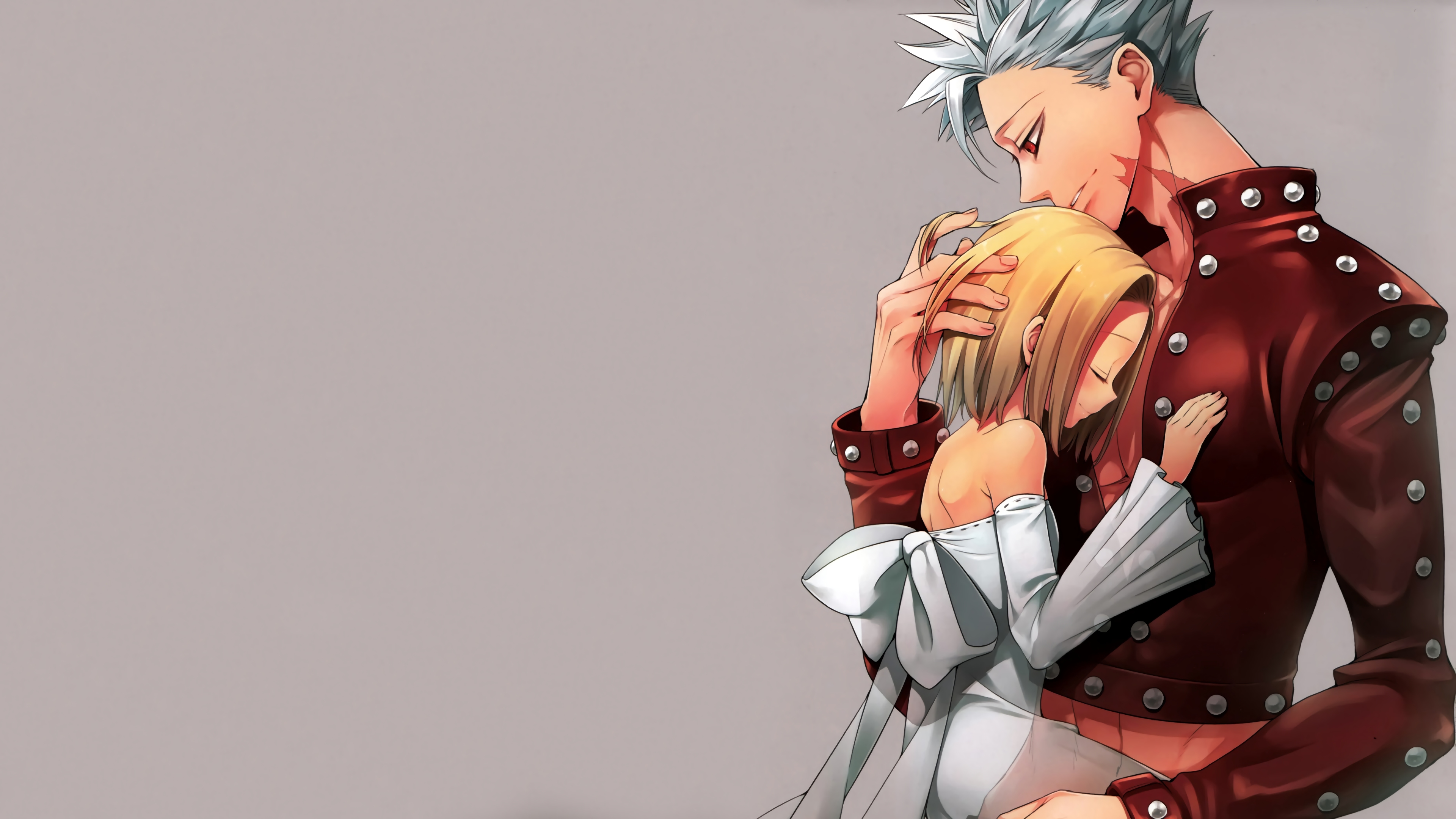 Ban The Seven Deadly Sins Blonde Dress Elaine The Seven Deadly Sins Hug Red Eyes Scar The Seven Dead 3840x2160