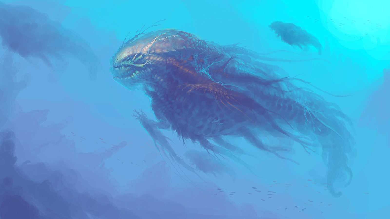 Fantasy Sea Monster 1600x900