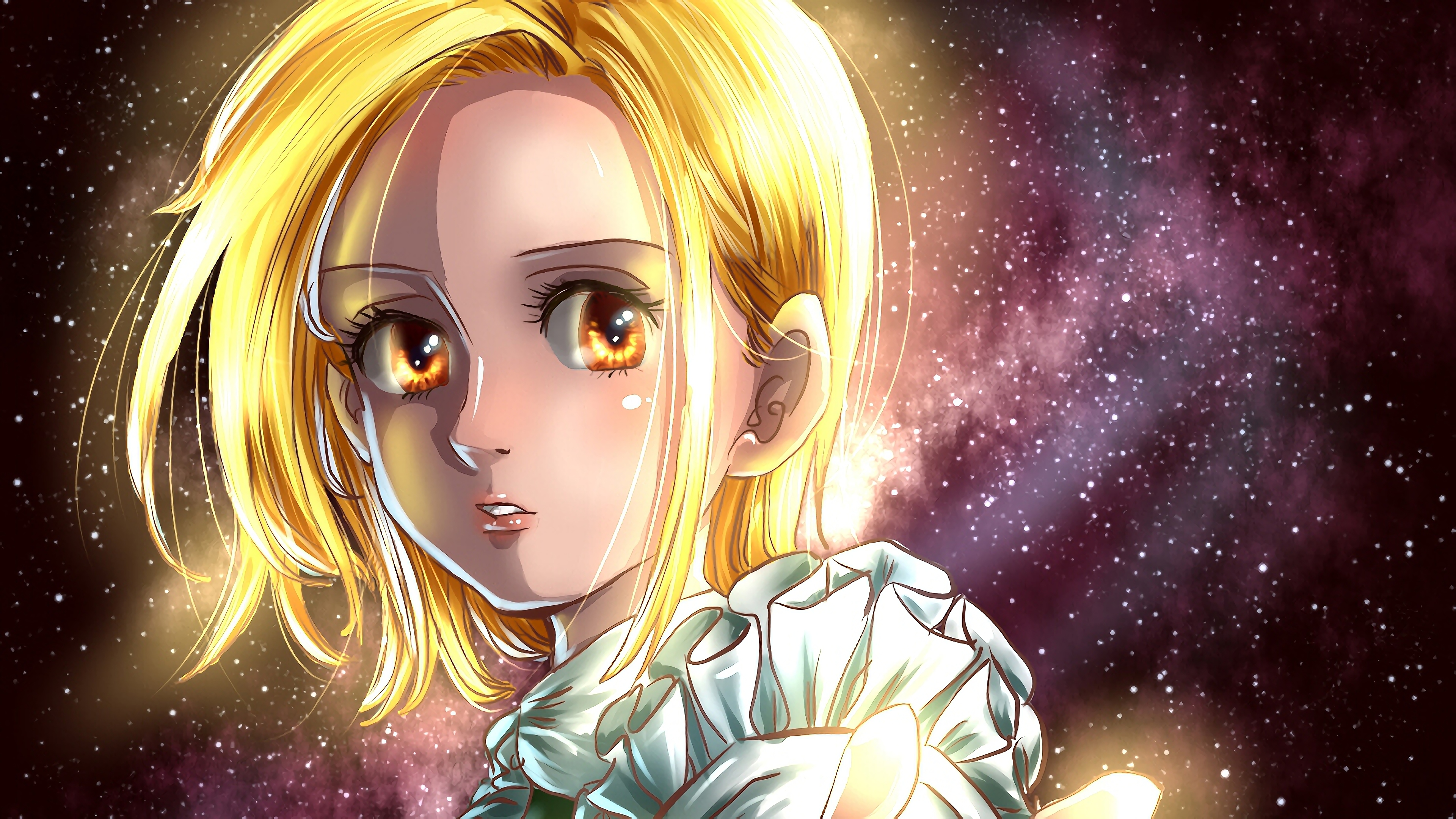 Blonde Elaine The Seven Deadly Sins Face Girl Yellow Eyes 3840x2160