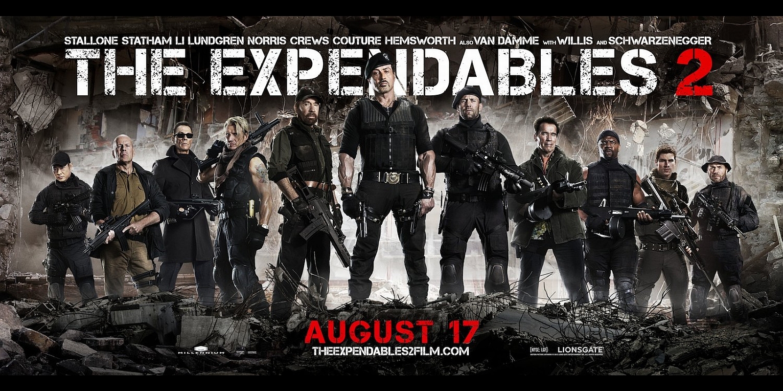 Arnold Schwarzenegger Barney Ross Billy The Expendables Booker The Expendables Bruce Willis Chuck No 1600x800