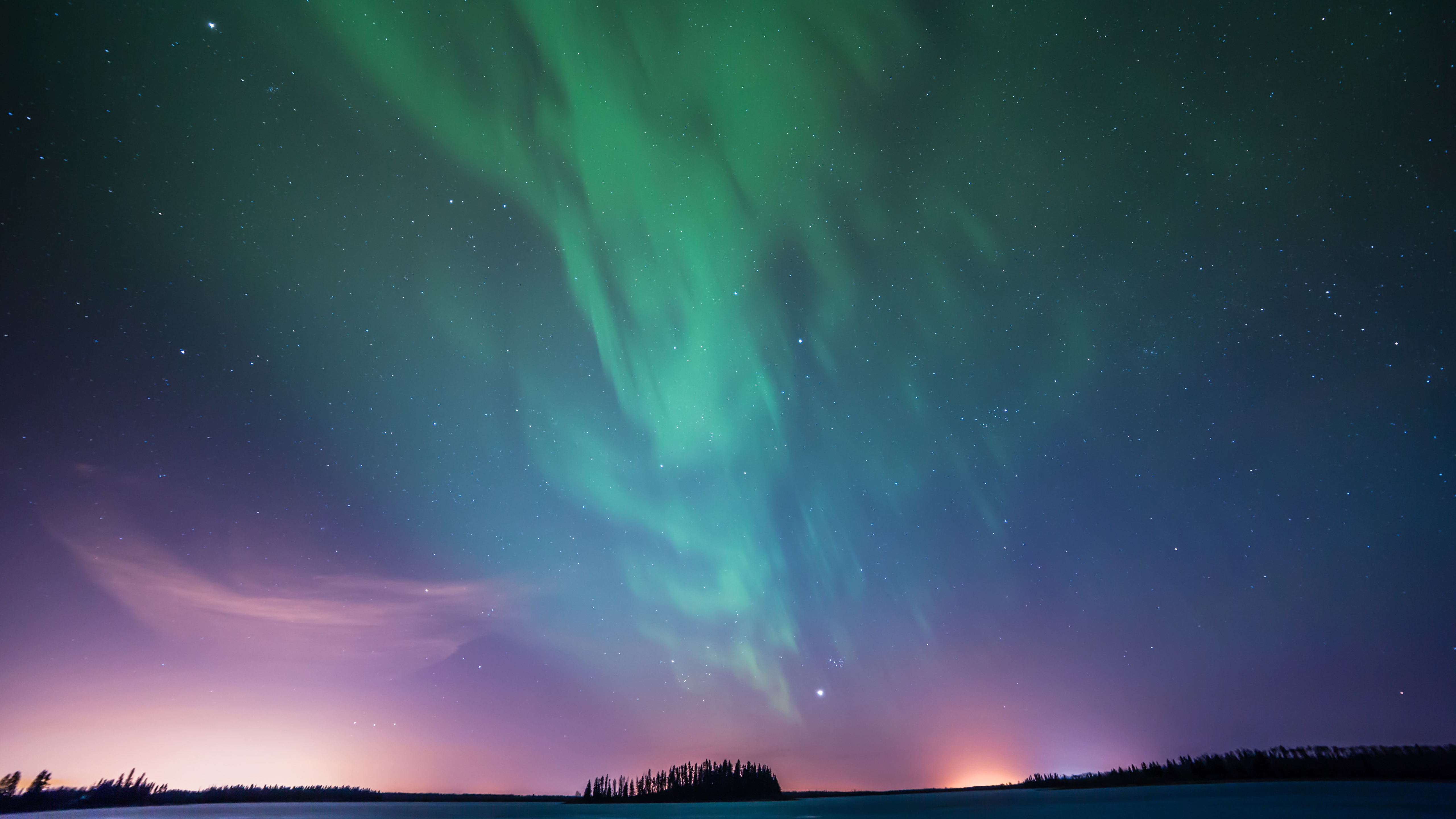Aurora Borealis Sky Stars 5120x2880