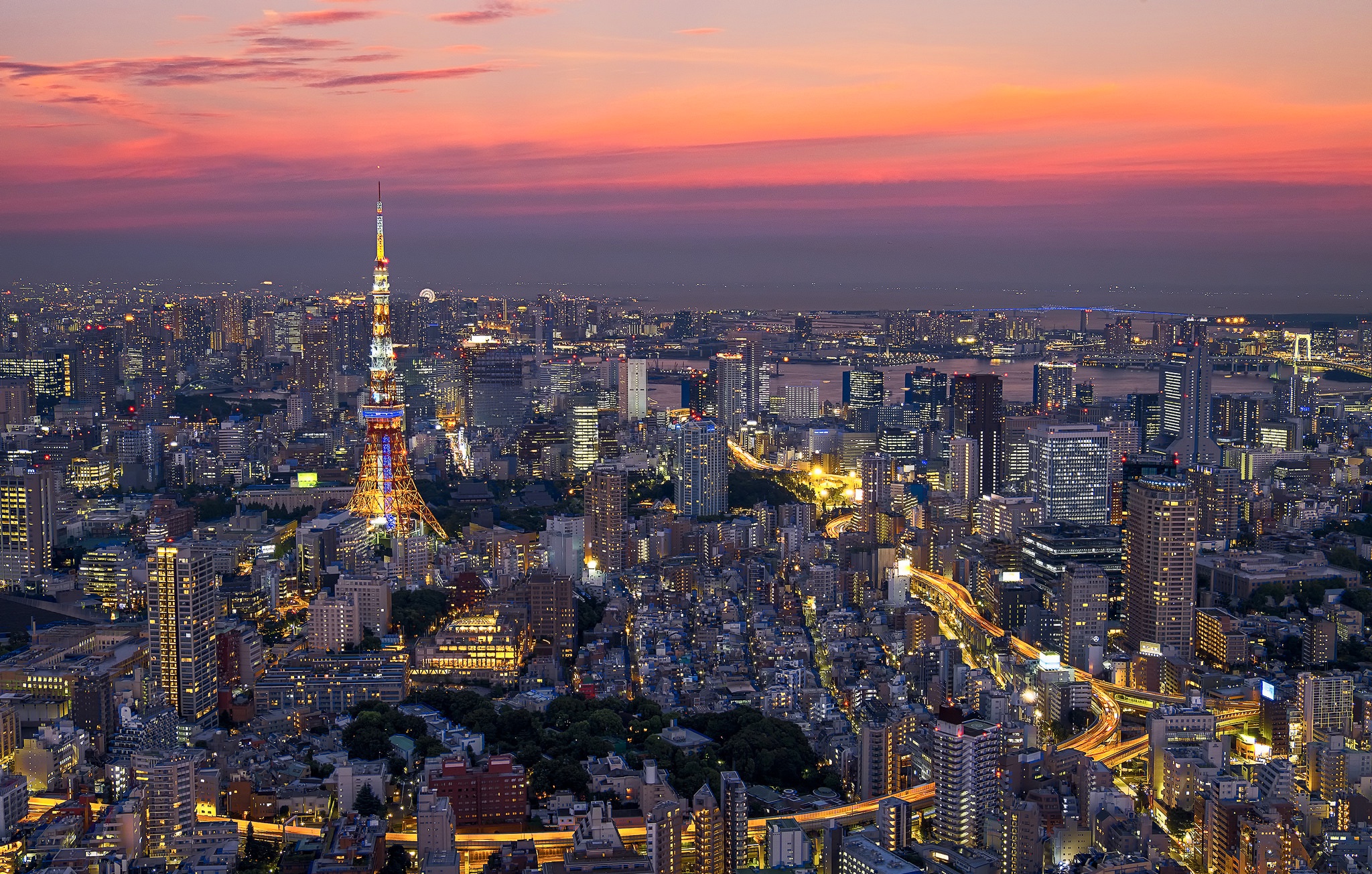 Building City Cityscape Japan Night Skyscraper Tokyo Tokyo Tower 2048x1305