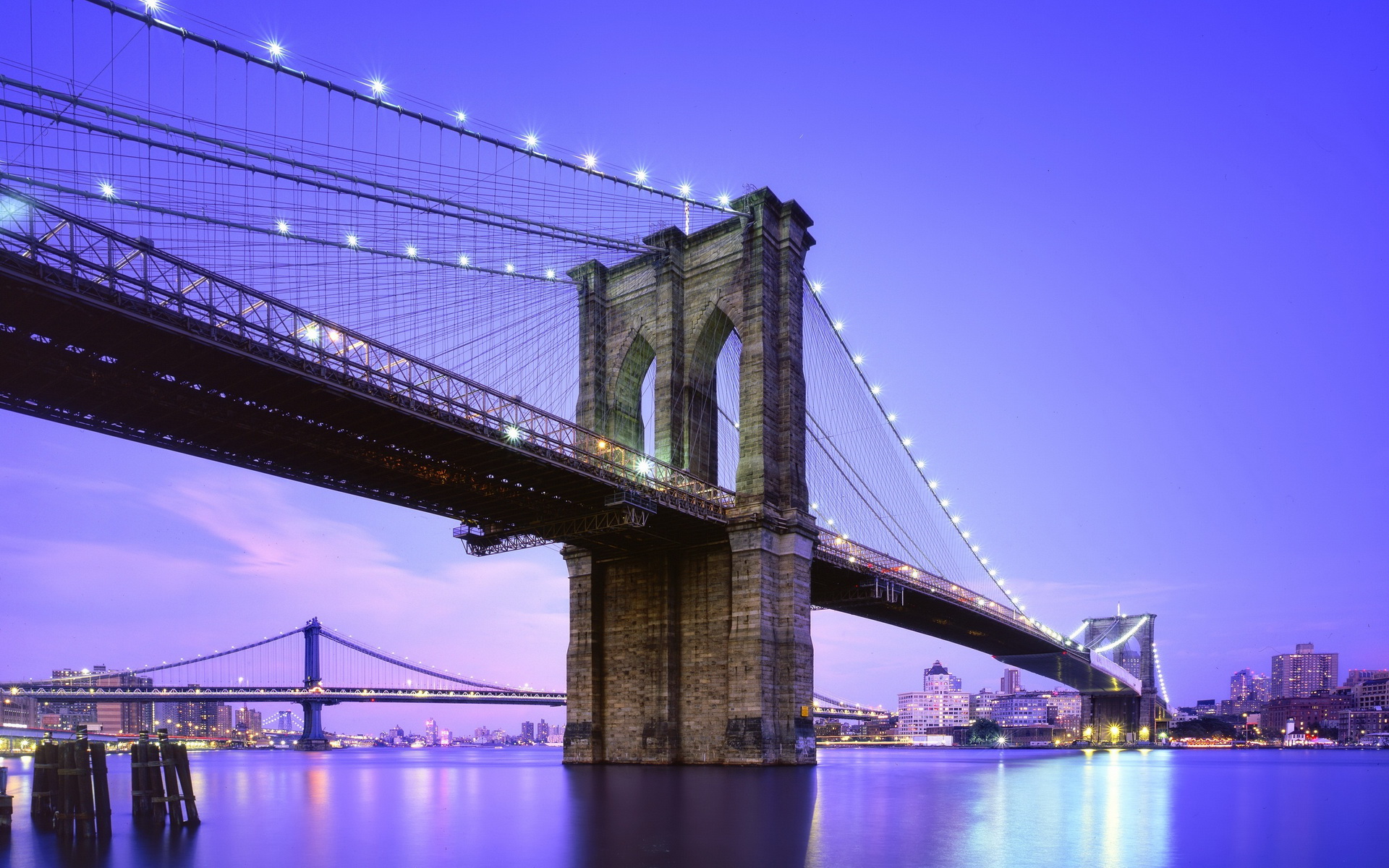 Brooklyn Bridge Manhattan Bridge New York 1920x1200