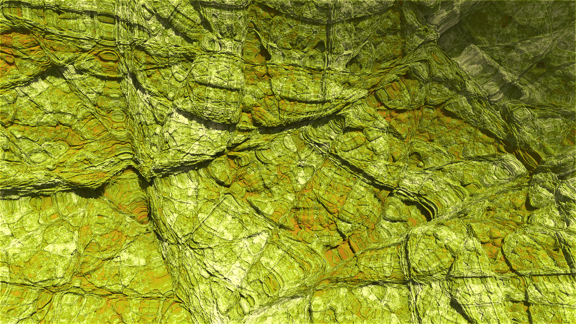 3d Digital Art Green Mandelbulber 3d Rock Stone 1920x1080