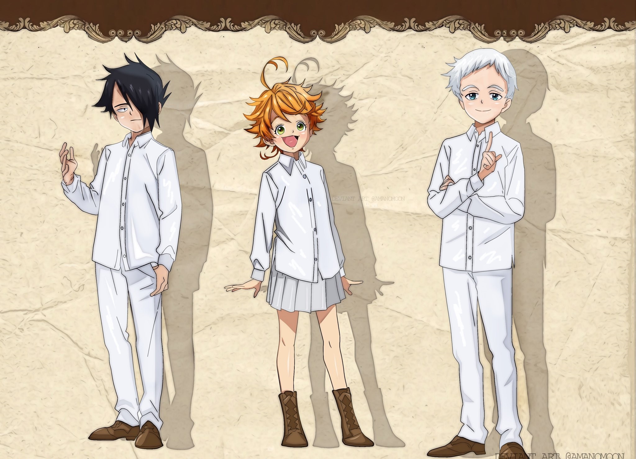 Emma The Promised Neverland Norman The Promised Neverland Ray The Promised Neverland 2048x1480