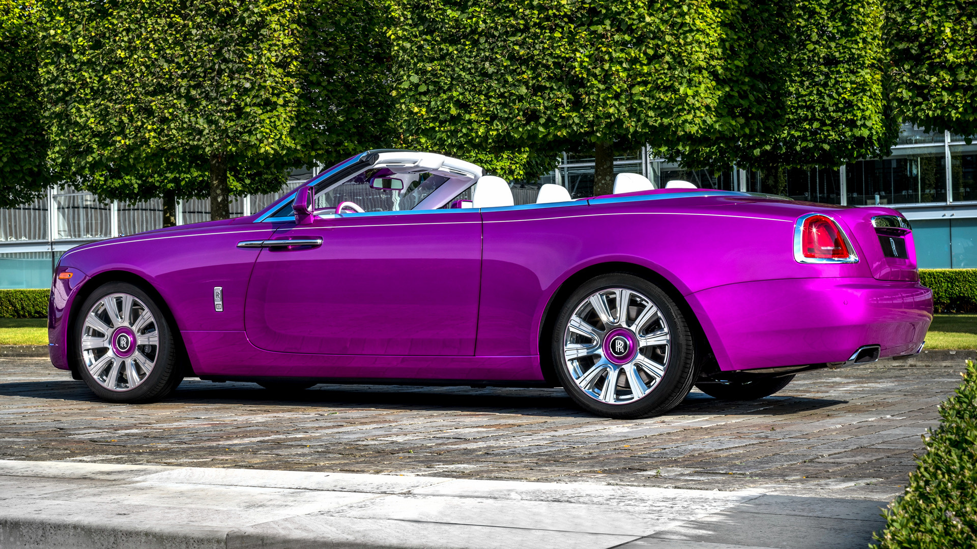 Car Convertible Grand Tourer Luxury Car Purple Car Rolls Royce Dawn 1920x1080