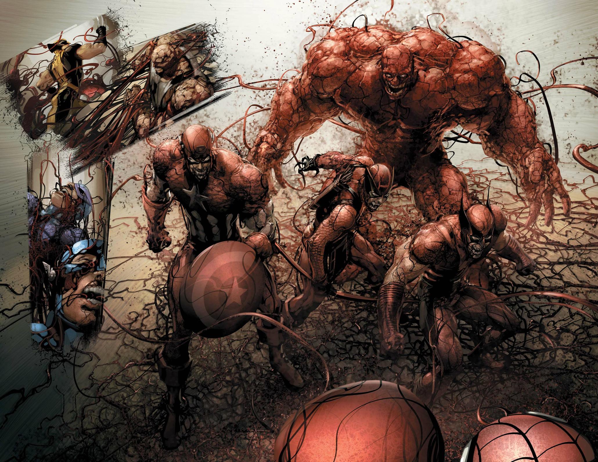 Avengers Captain America Hulk Thing Marvel Comics Wolverine 2060x1593