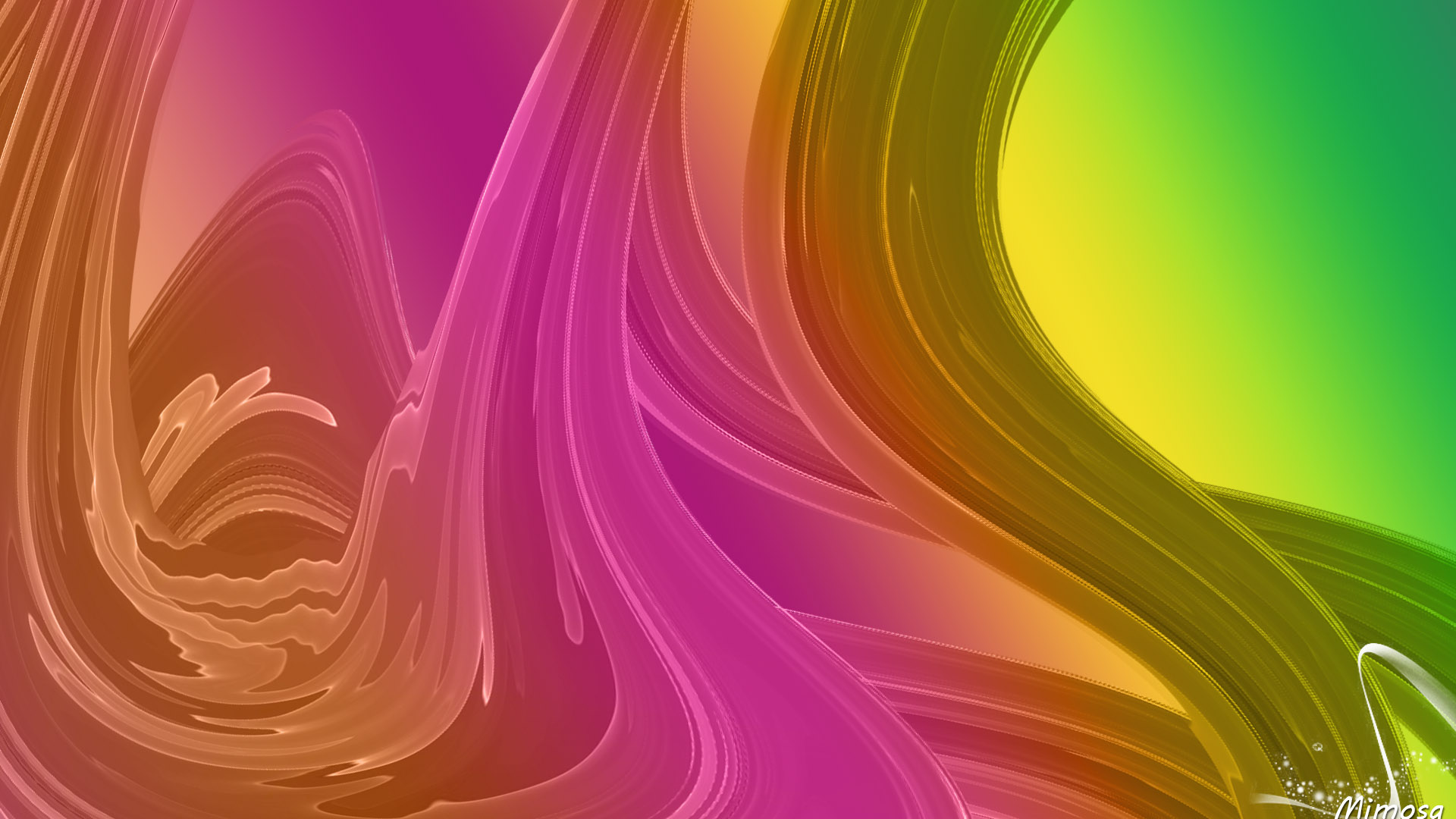 Abstract Artistic Colors Curves Digital Art Gradient 1920x1080