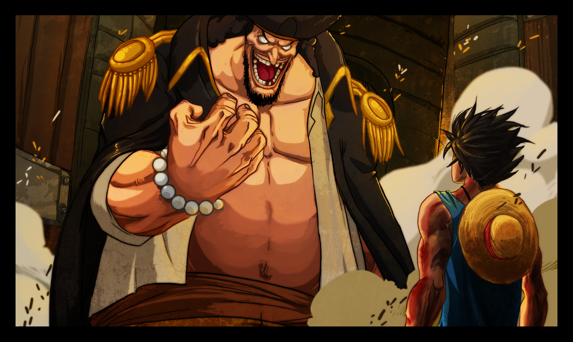 Marshall D Teach Monkey D Luffy One Piece 1843x1100