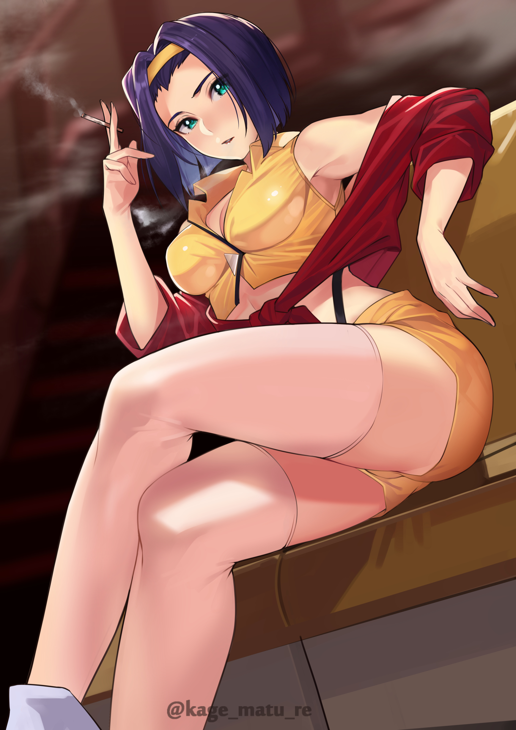 Anime Anime Girls Digital Art Artwork 2D Portrait Display Vertical Faye Valentine Kagematsuri Cowboy 1736x2456