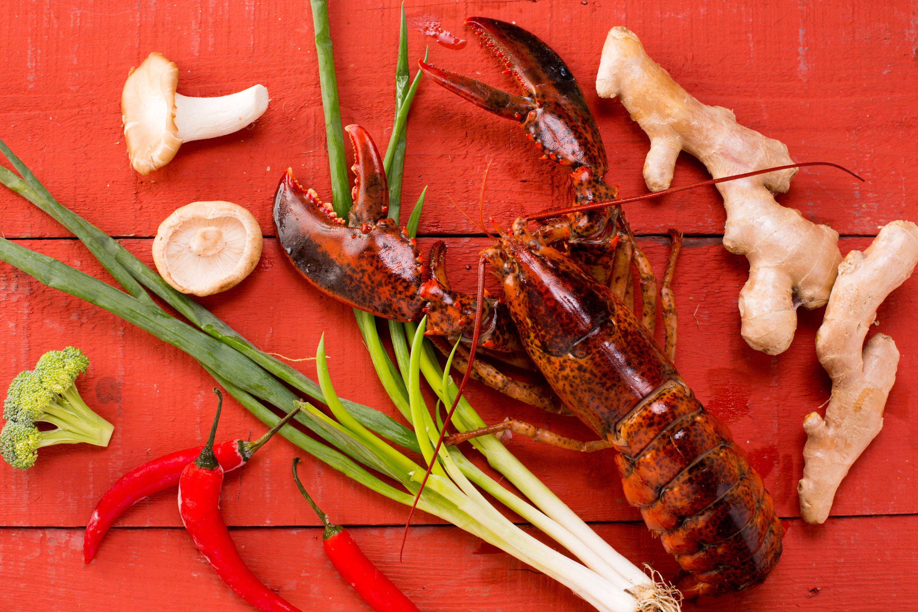 Lobster Pepper Seafood Still Life 3000x2000