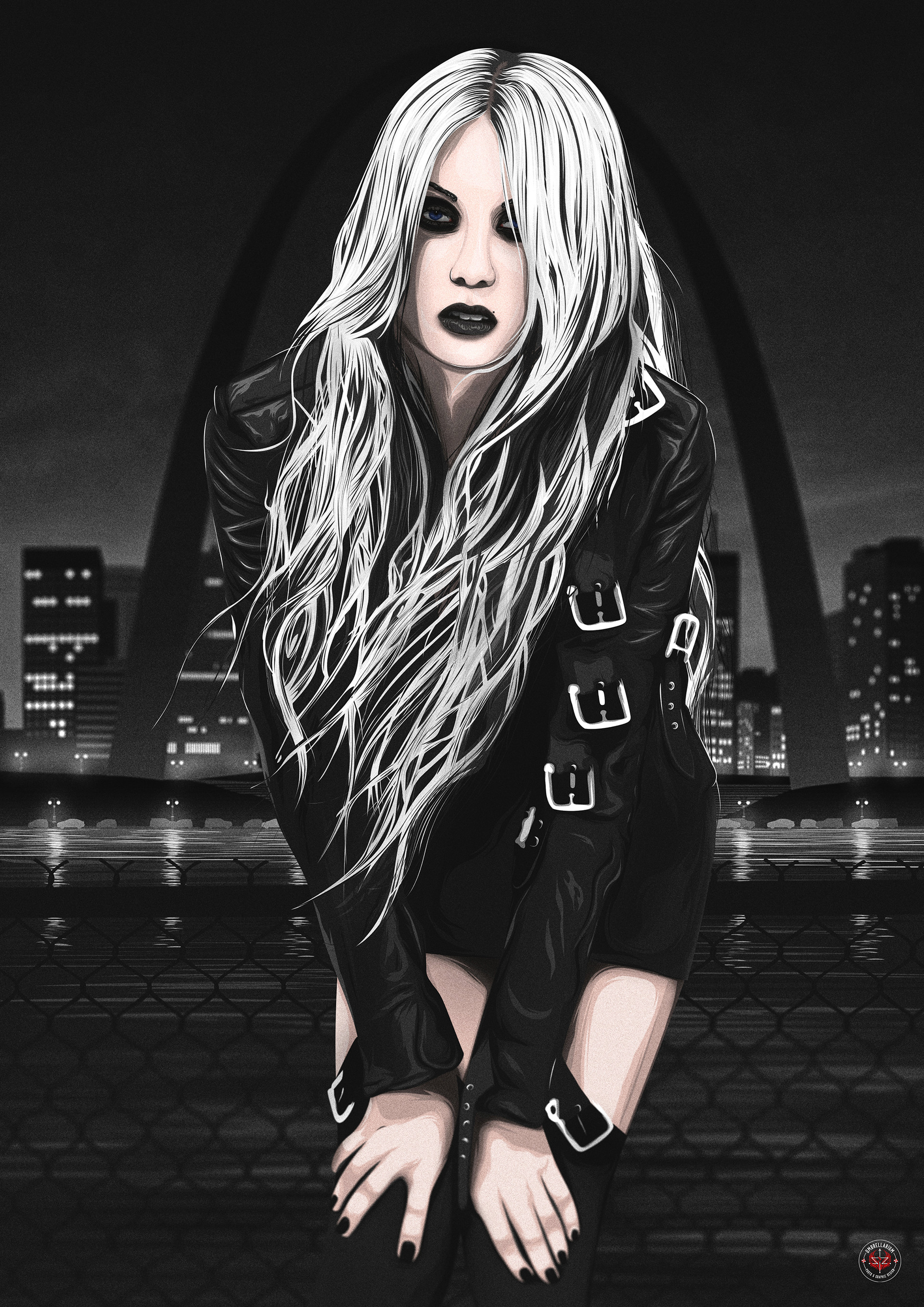 Blond Hair Black Jackets The Pretty Reckless Taylor Momsen Music Fan Art Artwork Digital Art Black C 1920x2715
