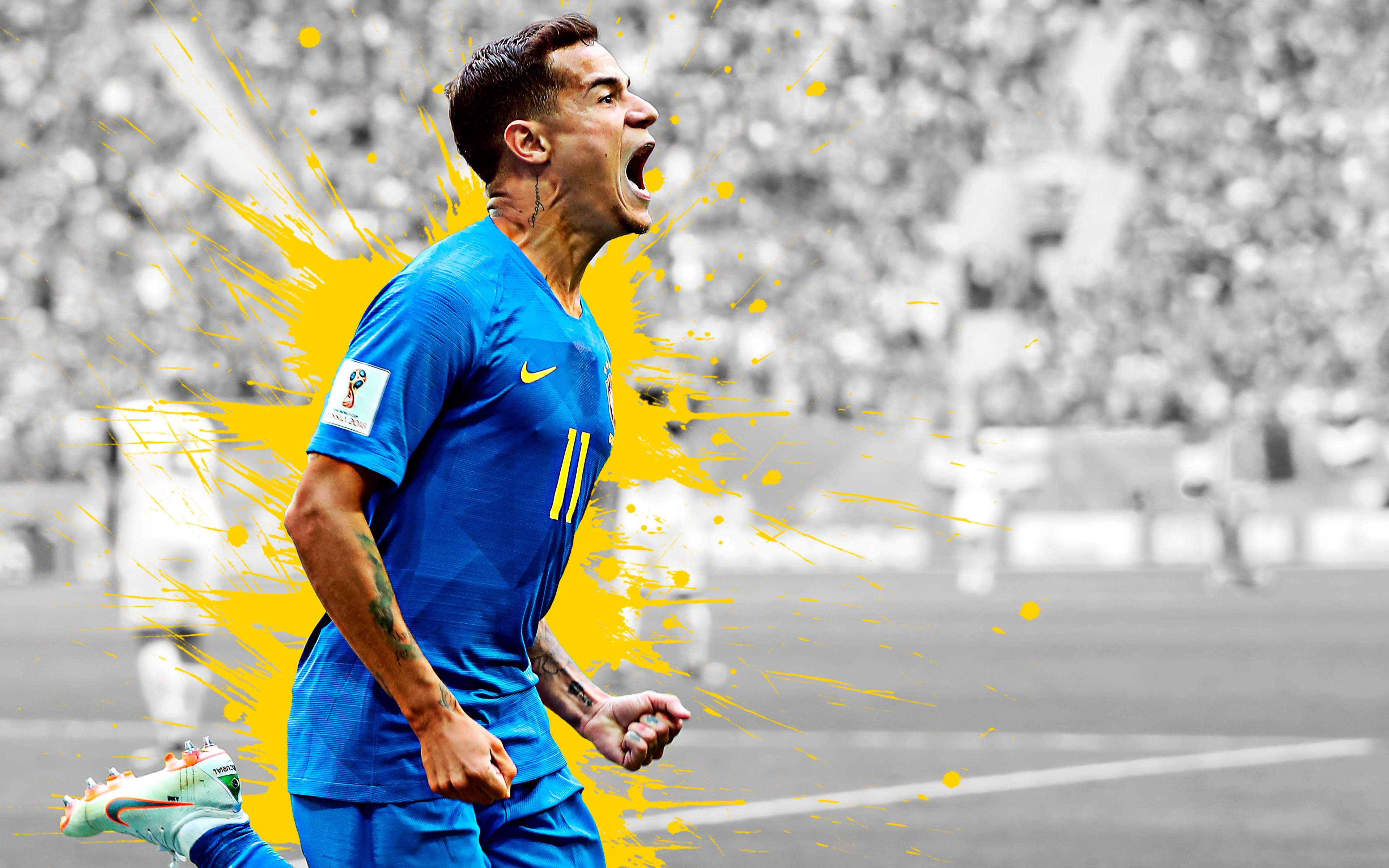 Brazilian Philippe Coutinho Soccer 3840x2400