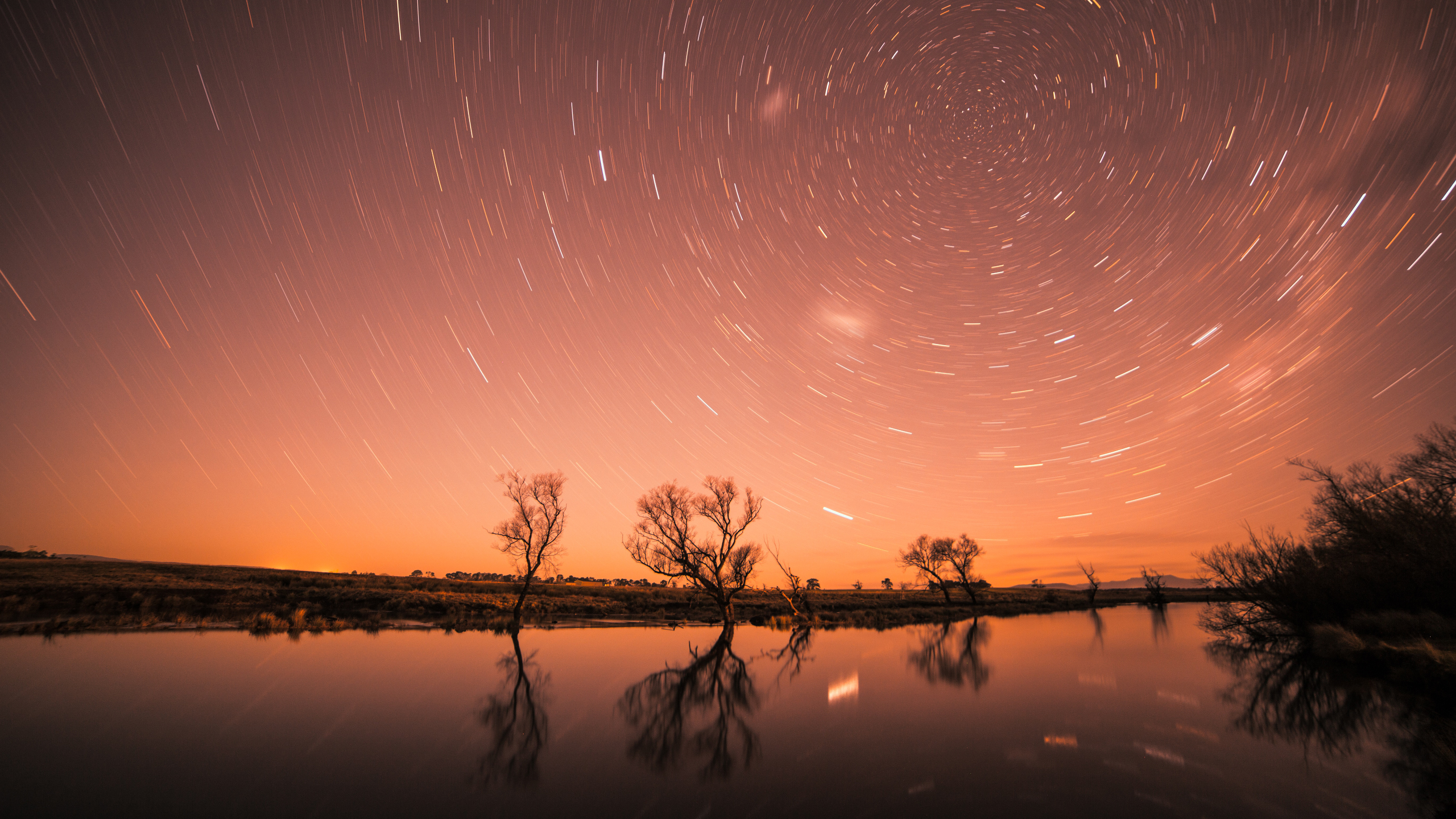 Star Trail Sunset 5120x2880