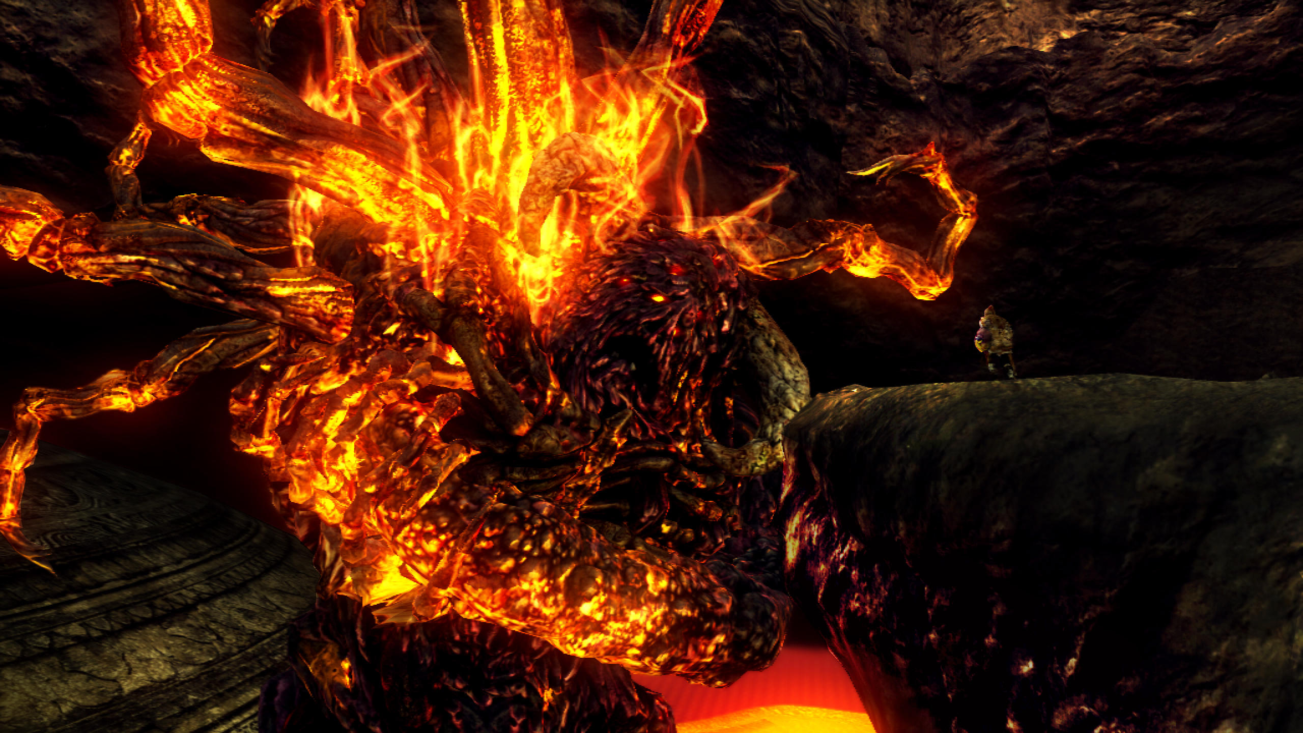 Dark Souls Fire Game Hand Hell Mountain 2560x1440