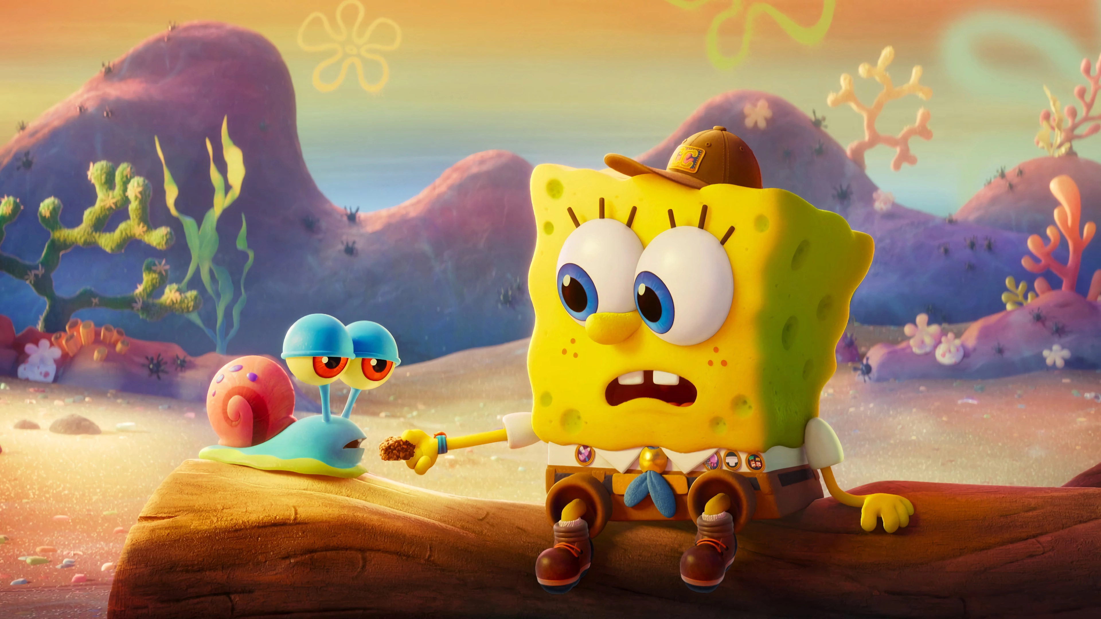 Snail Spongebob Squarepants The Spongebob Movie Sponge On The Run 3840x2160