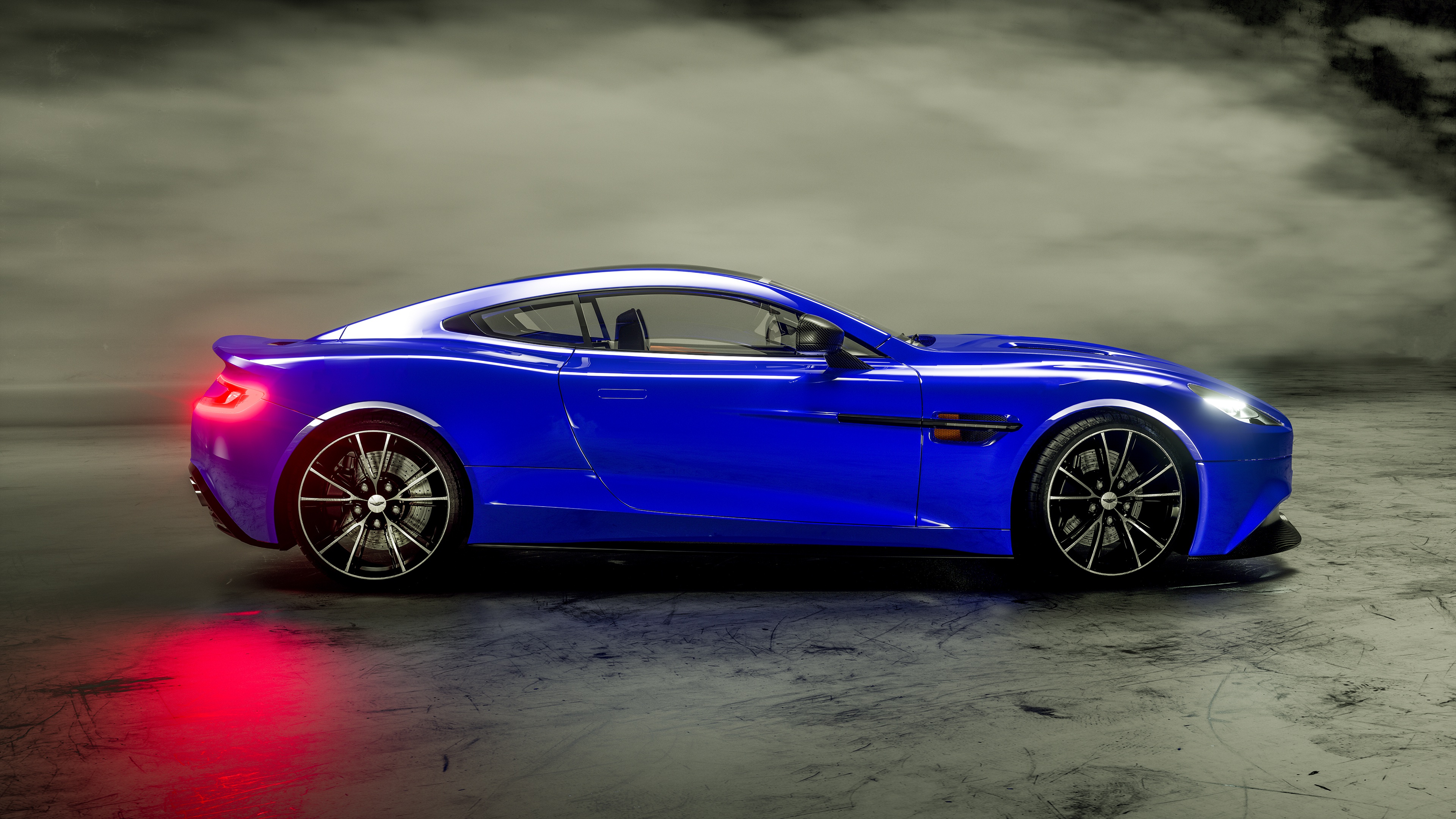 Aston Martin Aston Martin Vanquish Blue Car Car Grand Tourer Supercar Vehicle 3840x2160