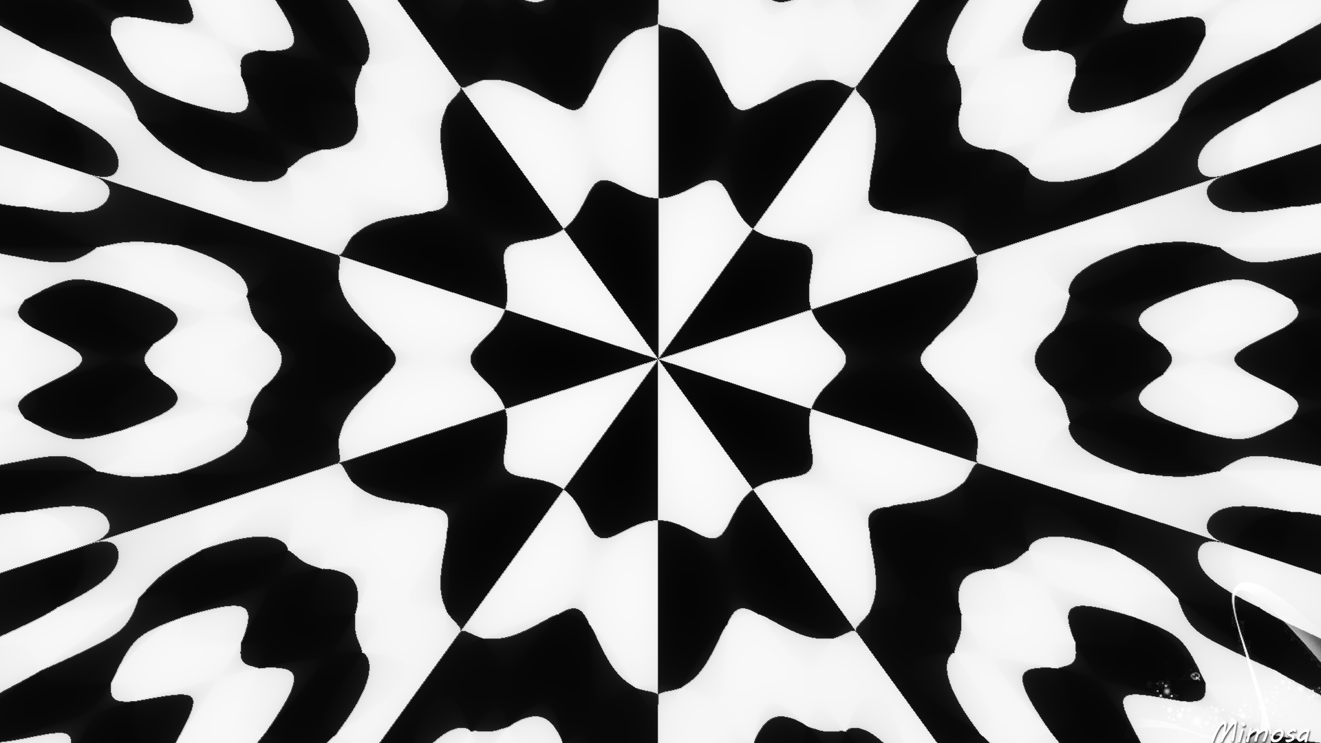 Abstract Artistic Black Amp White Digital Art Pattern Shapes 1920x1080