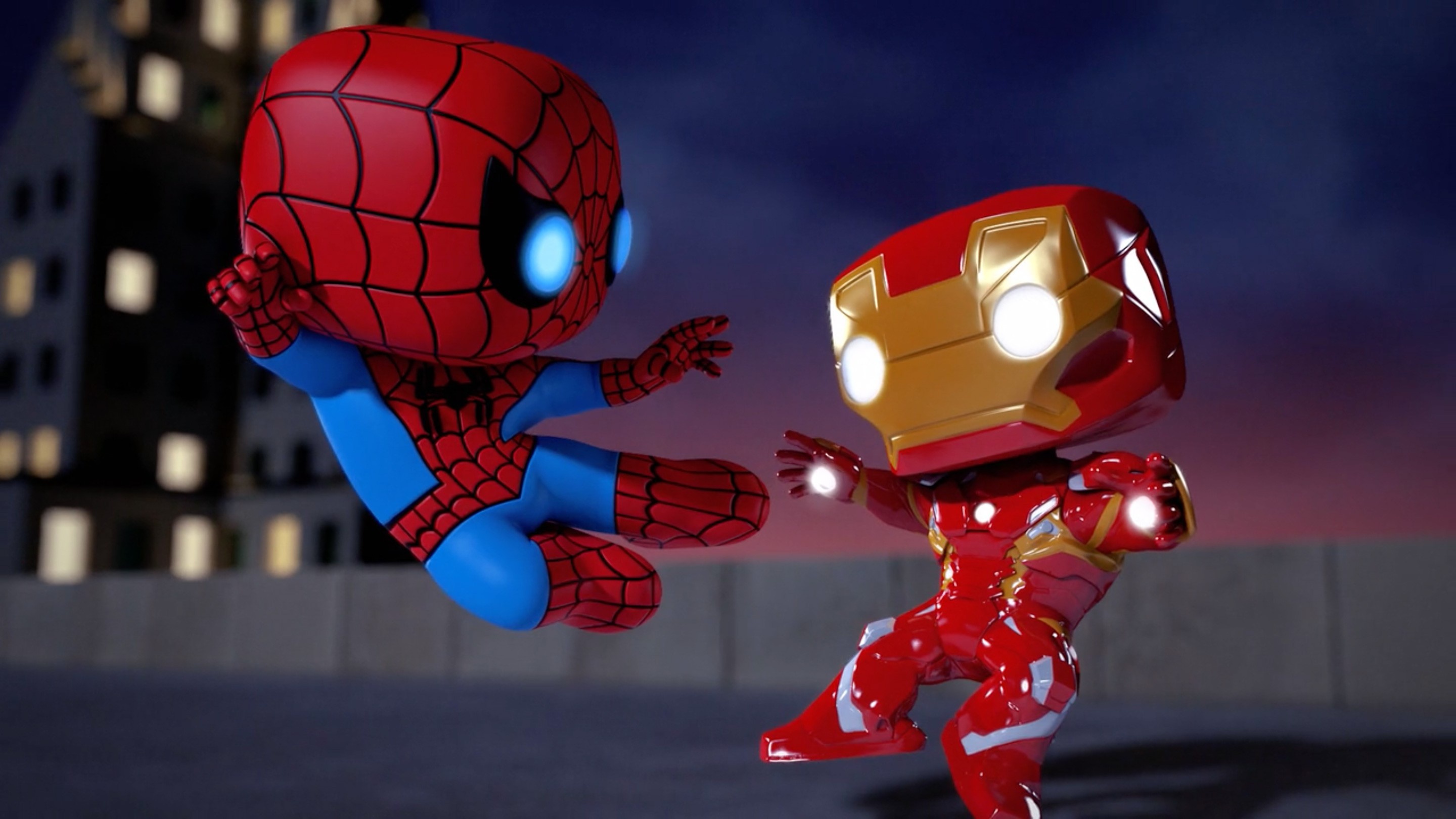 Funko Pop Iron Man Marvel Comics Spider Man 2880x1620