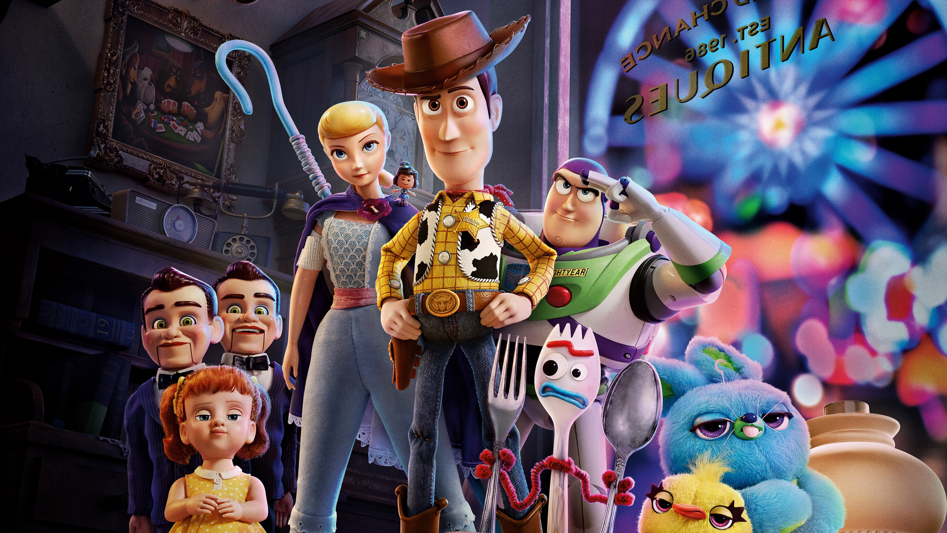 Bo Peep Buzz Lightyear Forky Toy Story Hat Puppet Sheriff Spoon Spork Stuffed Animal Toy Toy Story 4 3840x2160