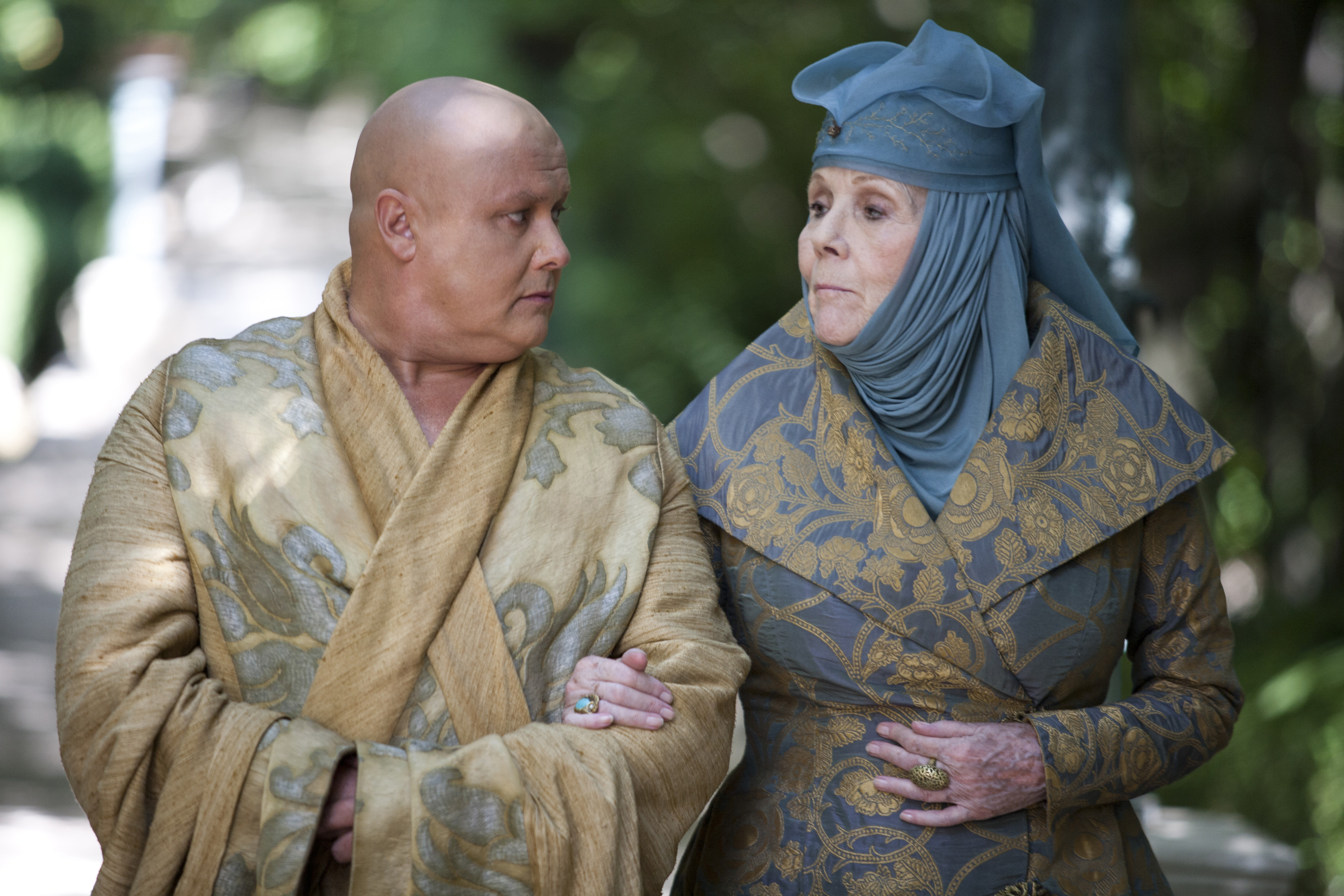 Conleth Hill Diana Rigg Lord Varys Olenna Tyrell 3960x2640