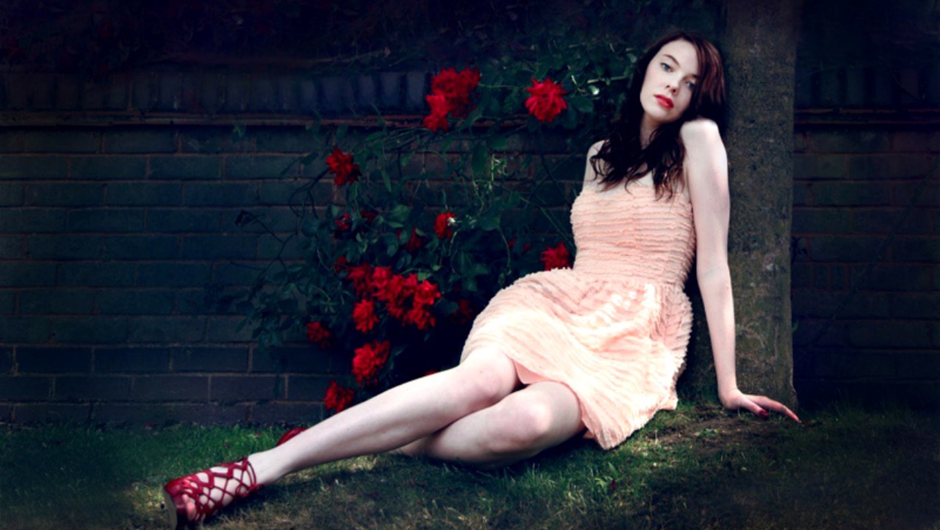 Flower Girl Lonely Photography Pretty Rose Woman 1360x768