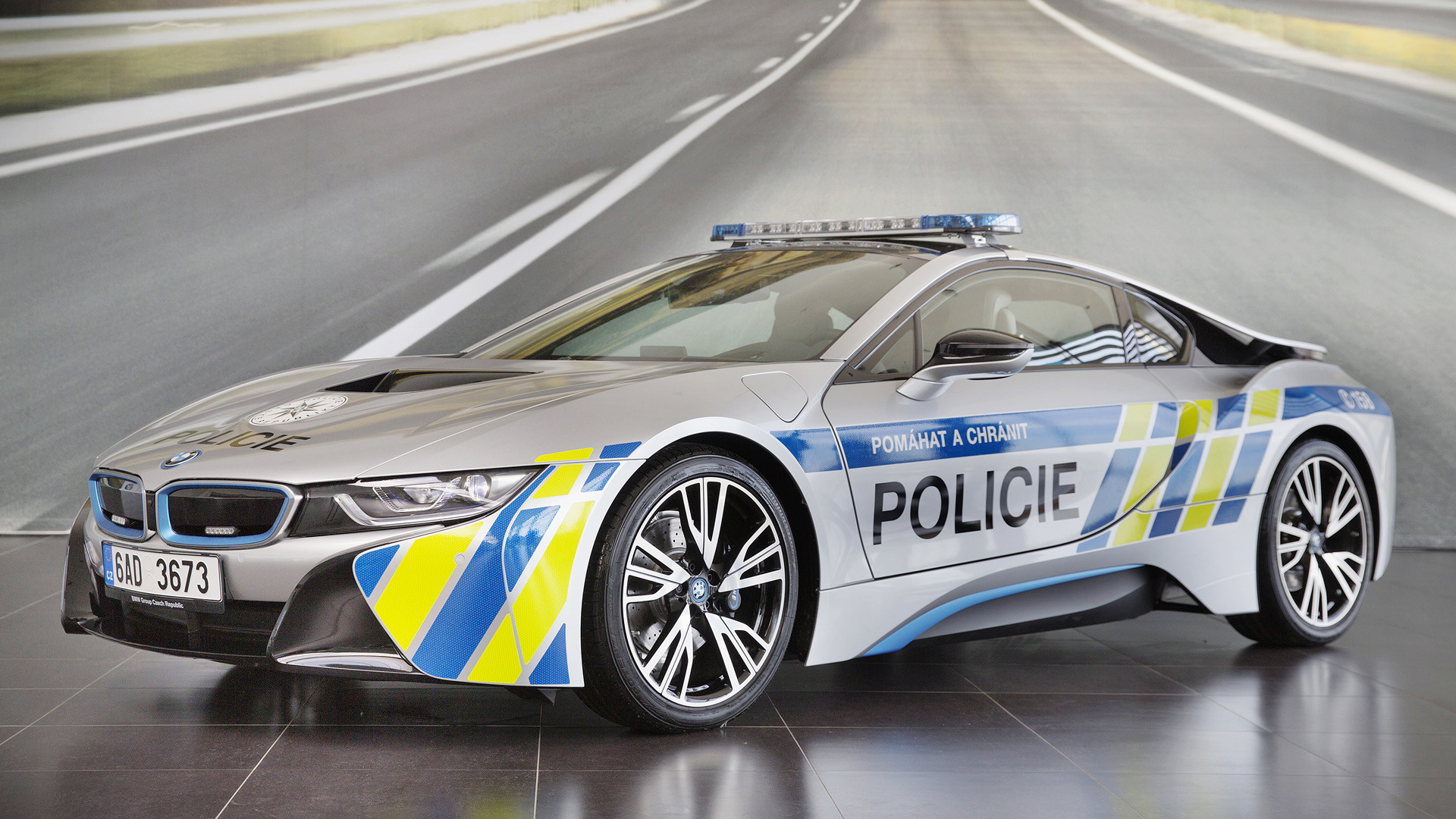 Bmw I8 Car Police Car Silver Car Sport Car Supercar 1920x1080