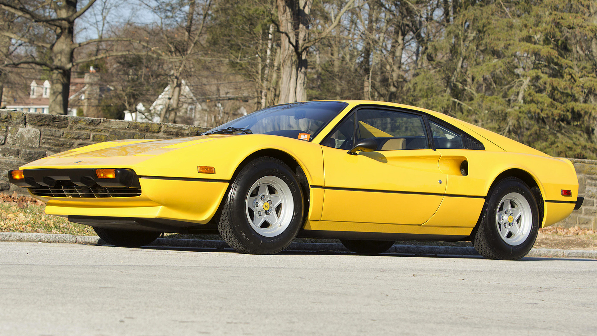 Car Coupe Ferrari 308 Gtb Grand Tourer Old Car Sport Car Yellow Car 1920x1080