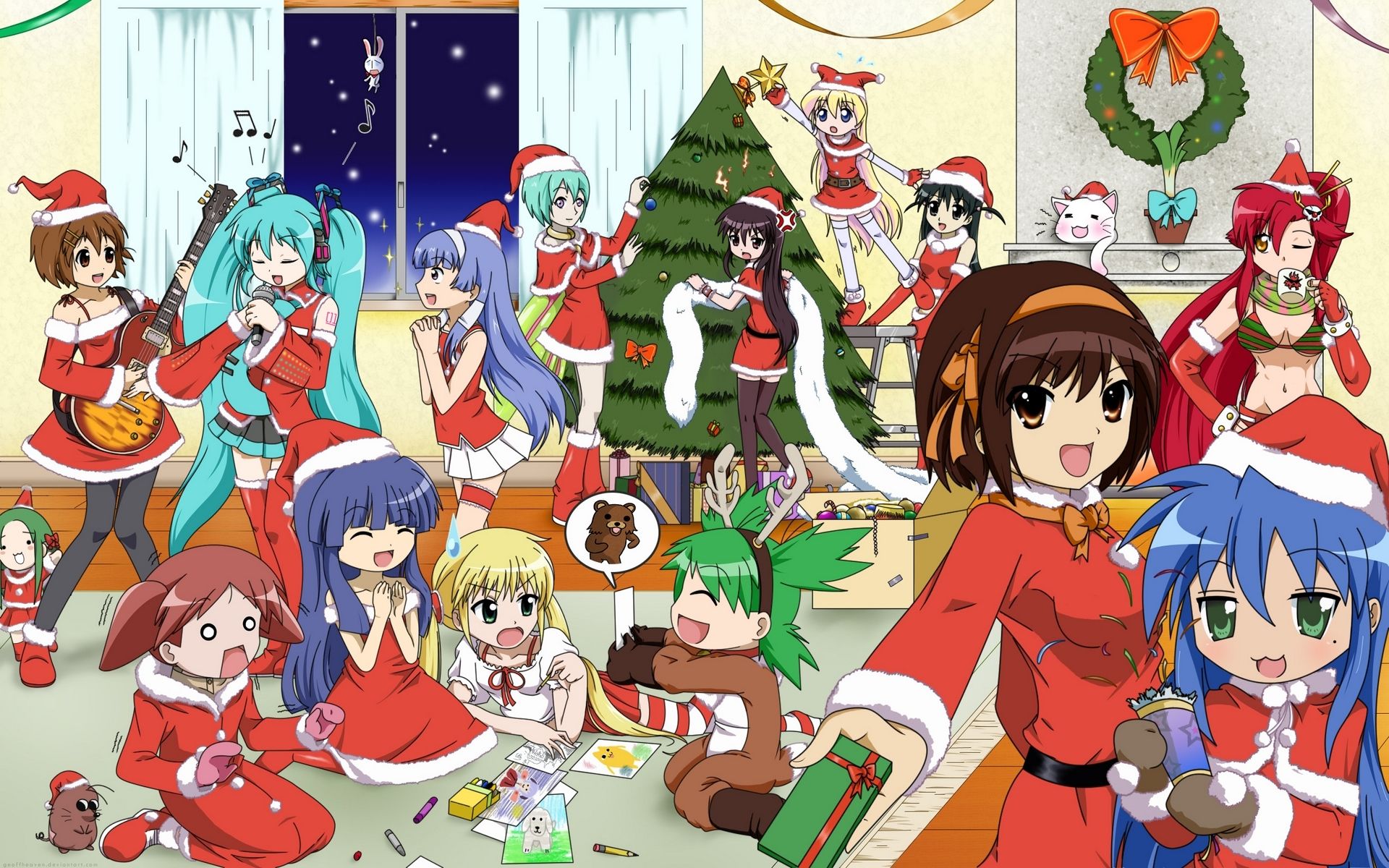 Anime Christmas Lucky Star Melancholy Of Haruhi Suzumiya Oreimo Vocaloid 1920x1200