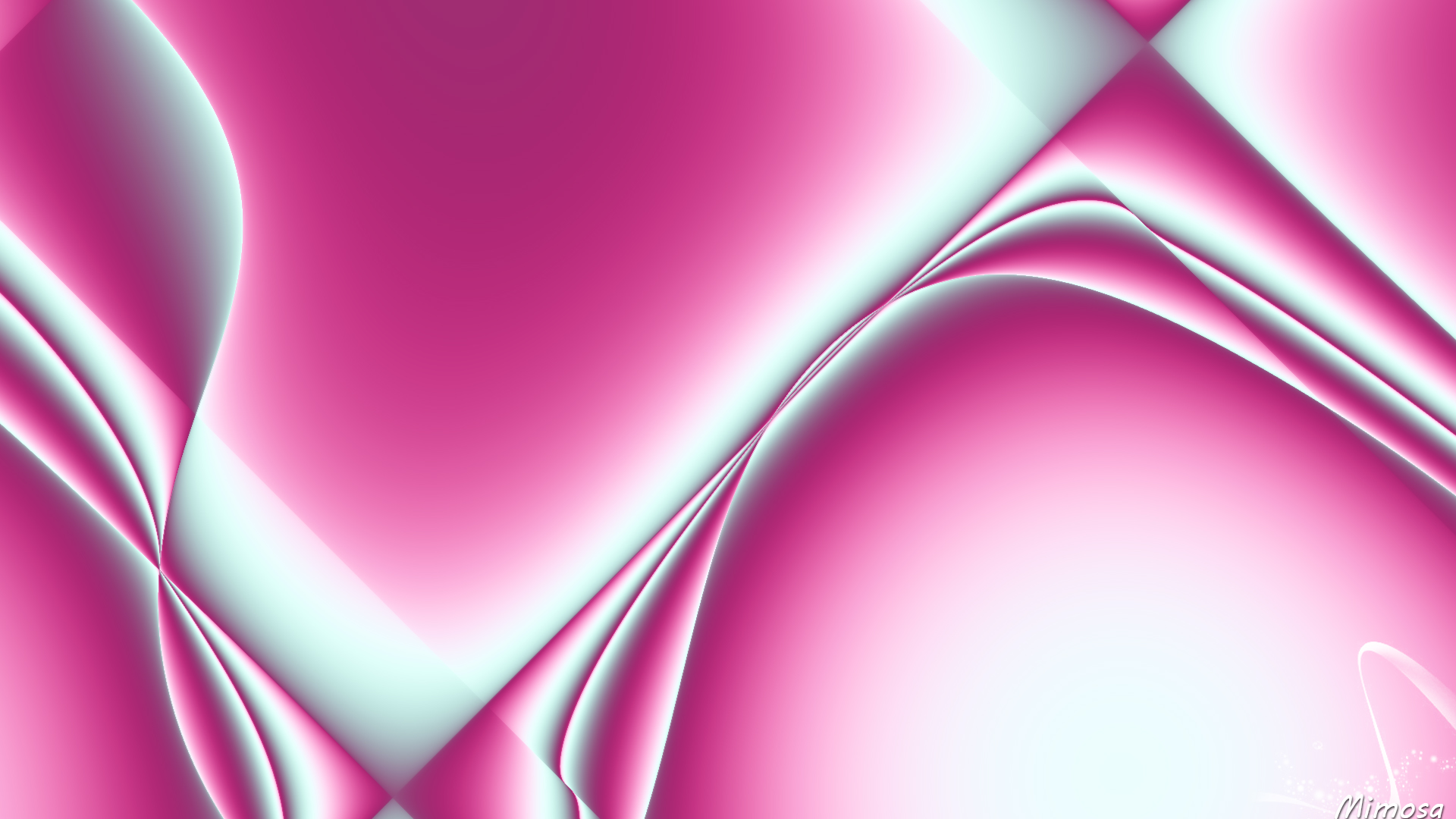 Artistic Curves Digital Art Pink 1920x1080