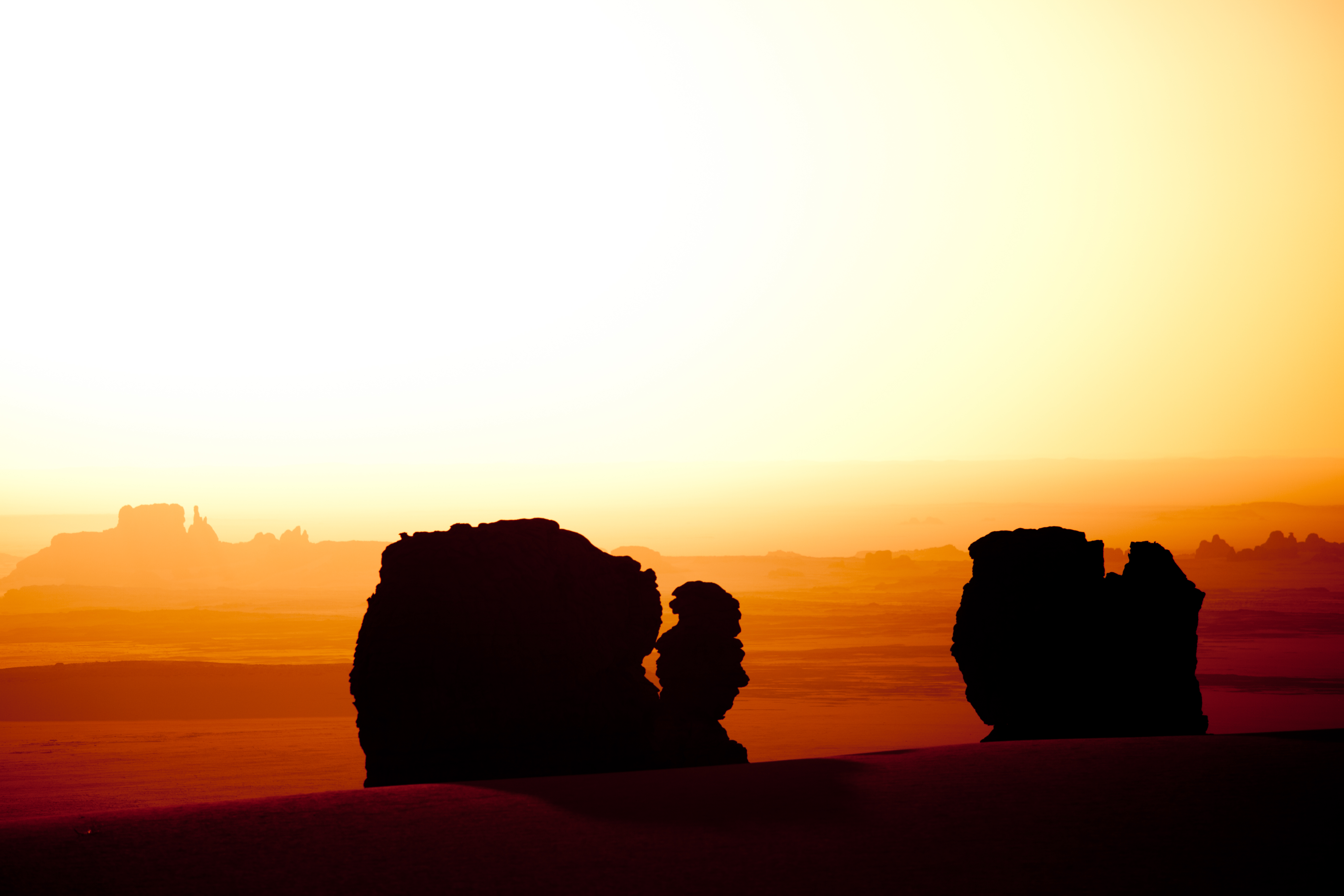 Africa Algeria Desert Dune Rock Sahara Sand Tassili N 039 Ajjer Orange Color 5616x3744