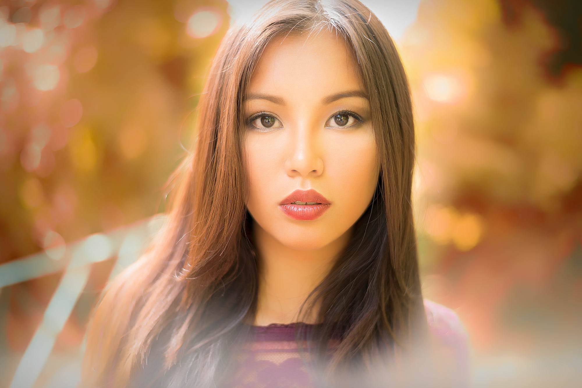 Asian Brown Eyes Brunette Depth Of Field Face Girl Lipstick Model Woman Wallpaper Resolution 