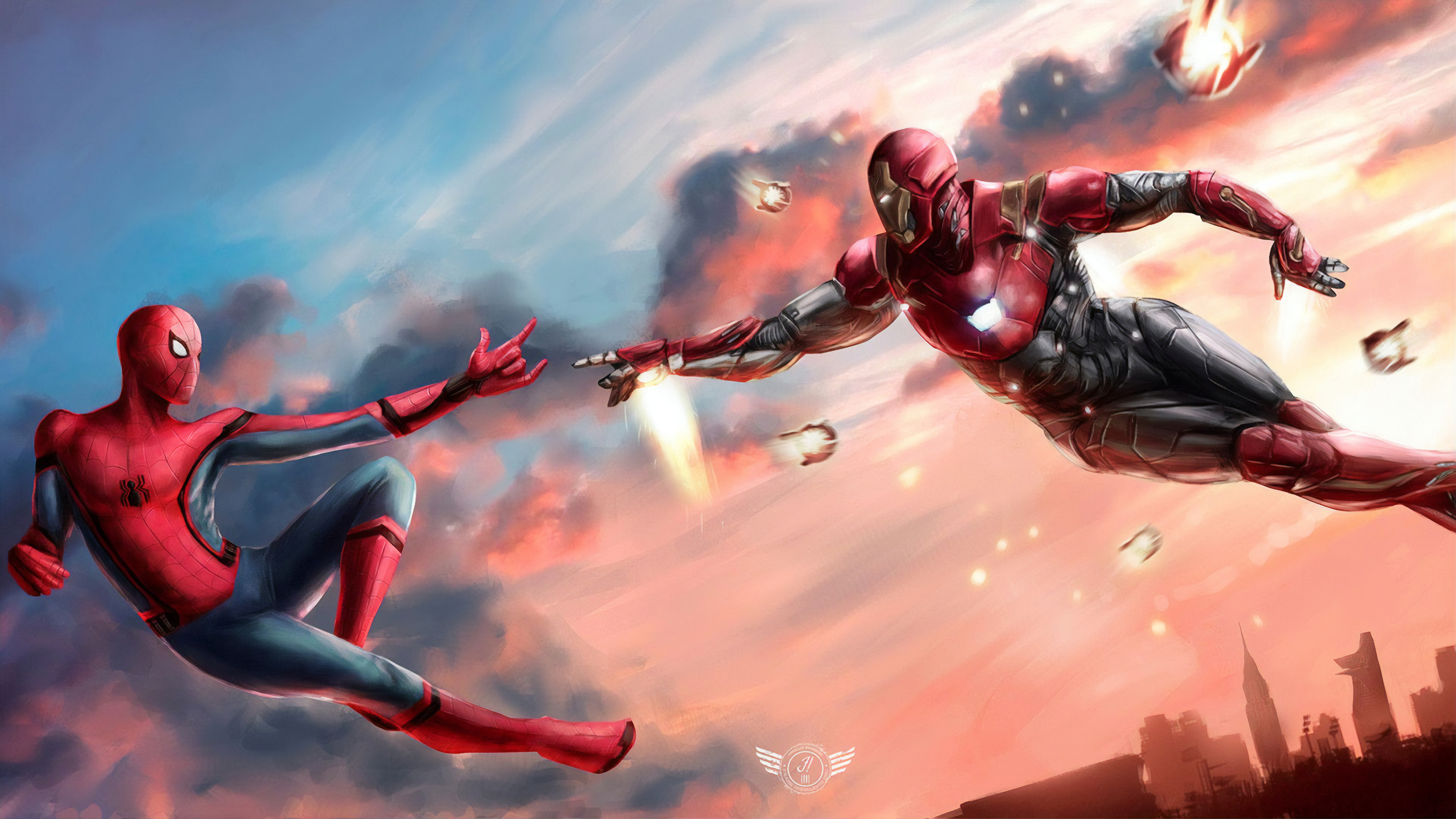 Iron Man Marvel Comics Spider Man 3840x2160